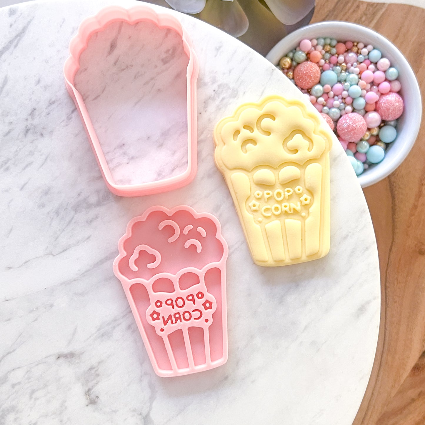 "Popcorn" - Cookie Cutter & Stamp