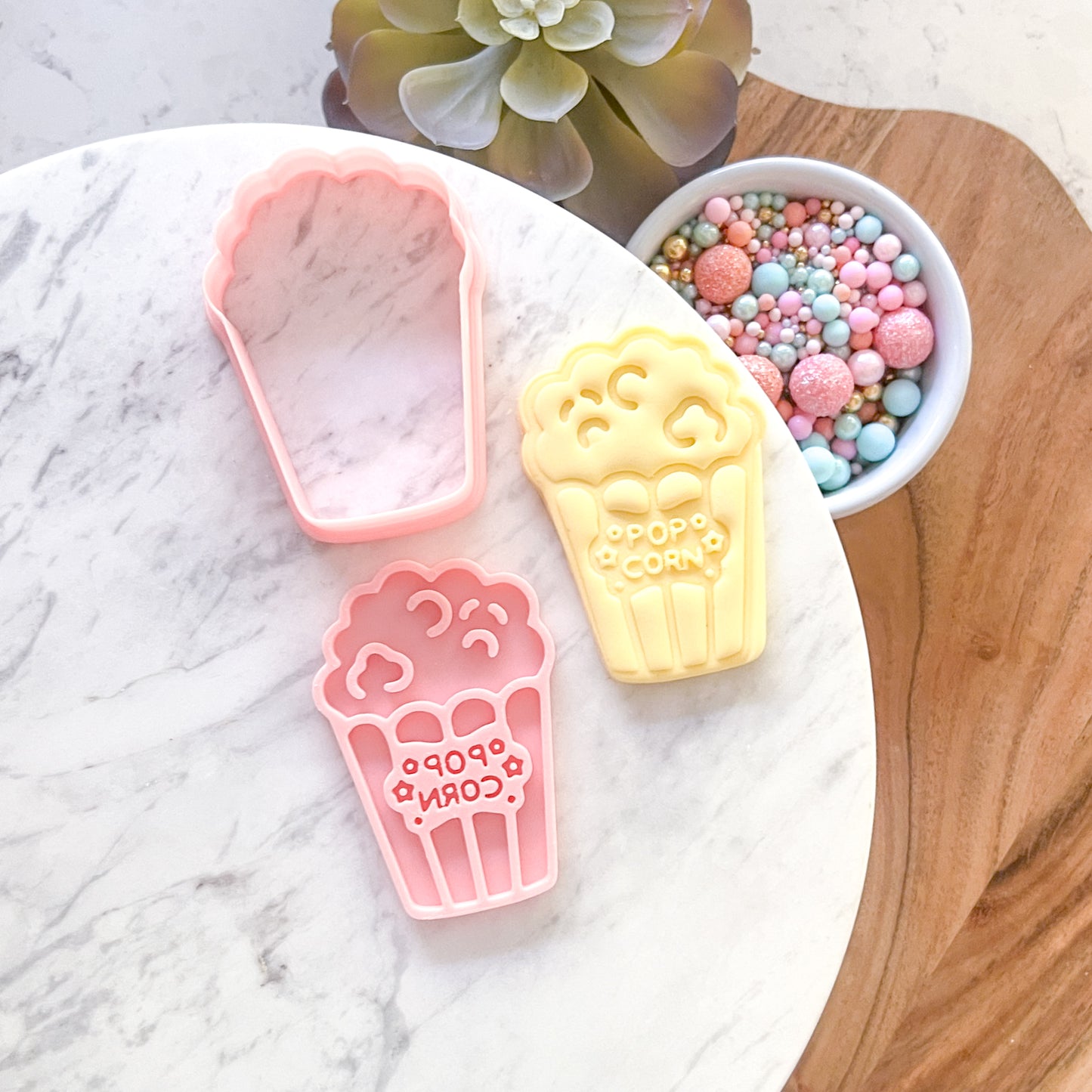 "Popcorn" - Cookie Cutter & Stamp