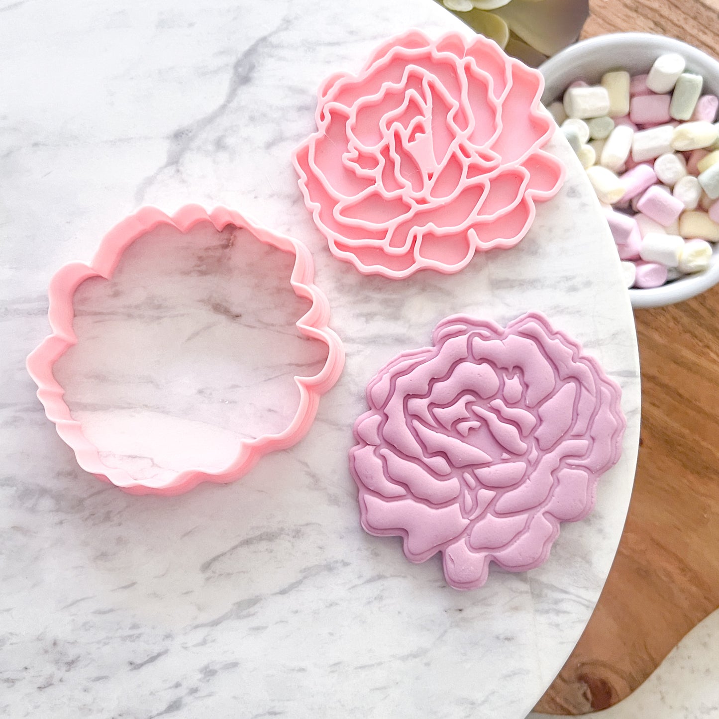 "Peony Rose" - Cookie Cutter & Stamp