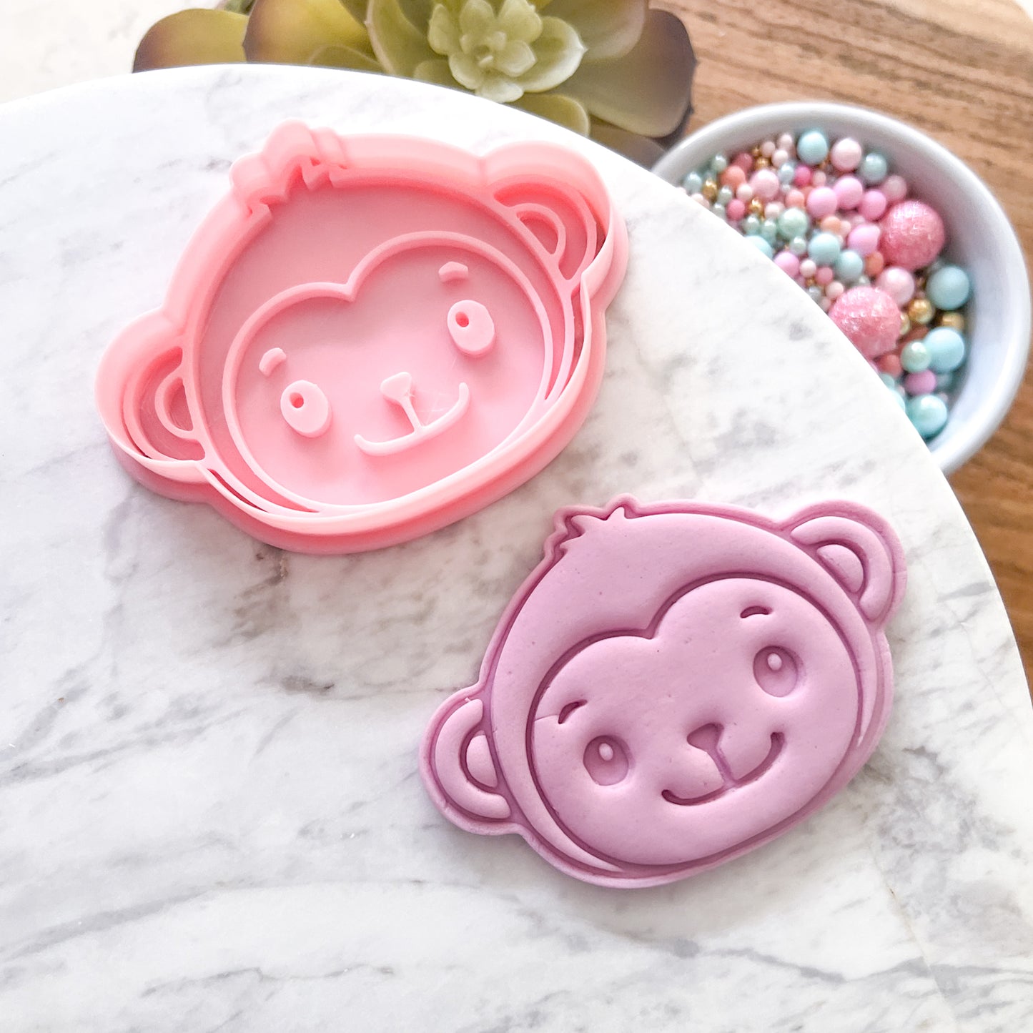 "Cute Monkey" - Cookie Cutter & Stamp