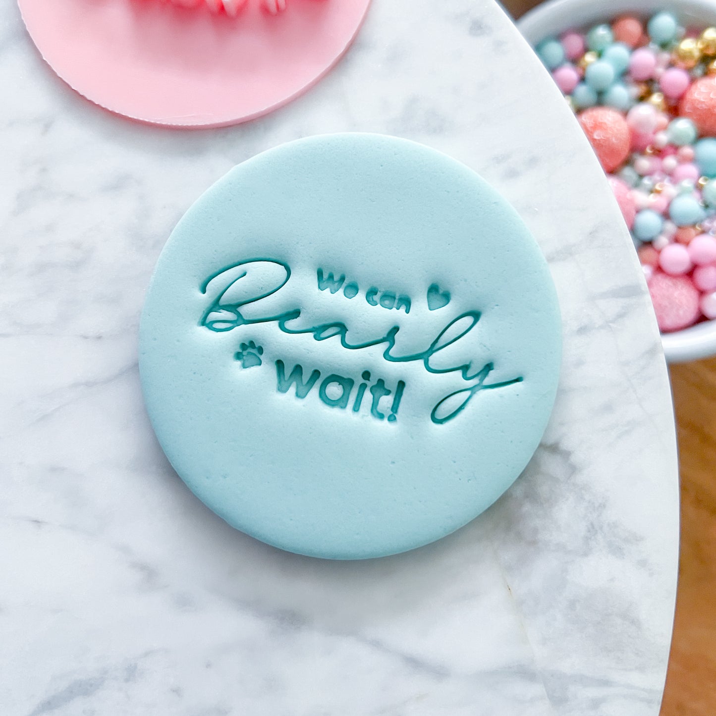 "We Can Bearly Wait" Fondant Stamp