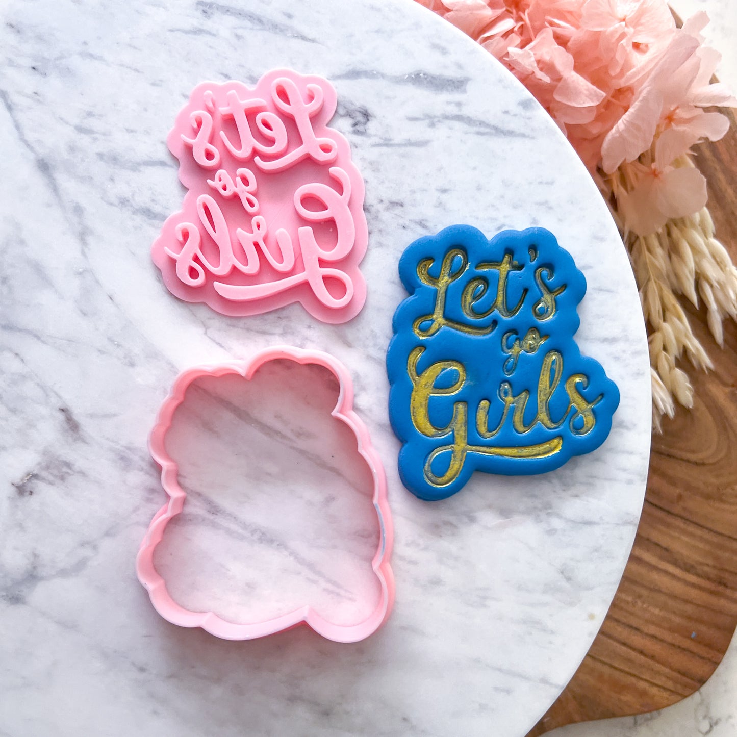 "Let's Go Girls" - Cookie Cutter & Stamp Set