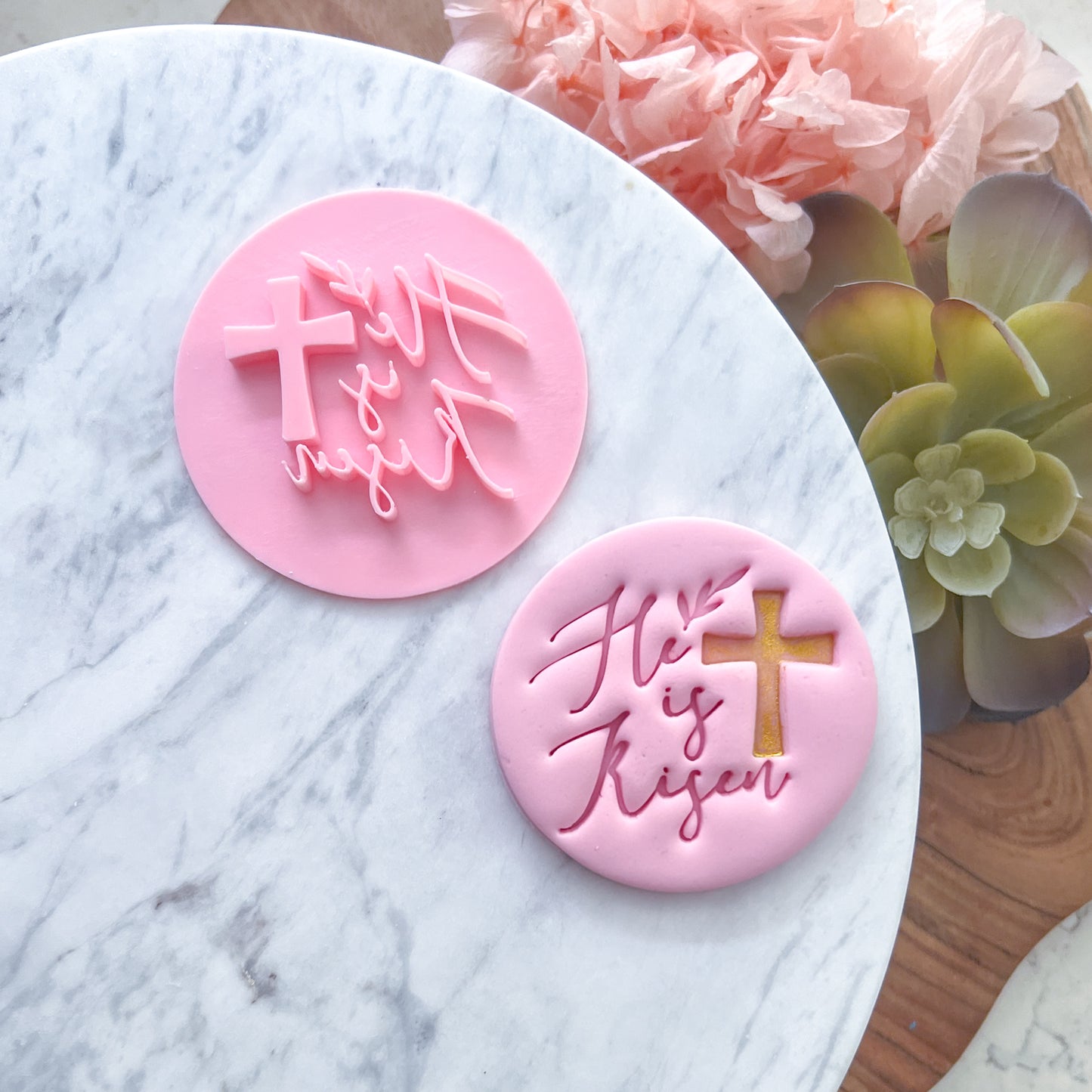 "He Is Risen" Fondant Stamp