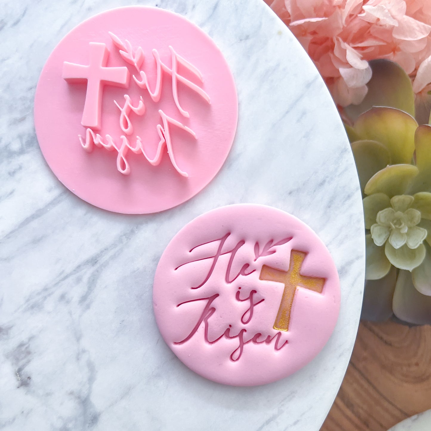 "He Is Risen" Fondant Stamp