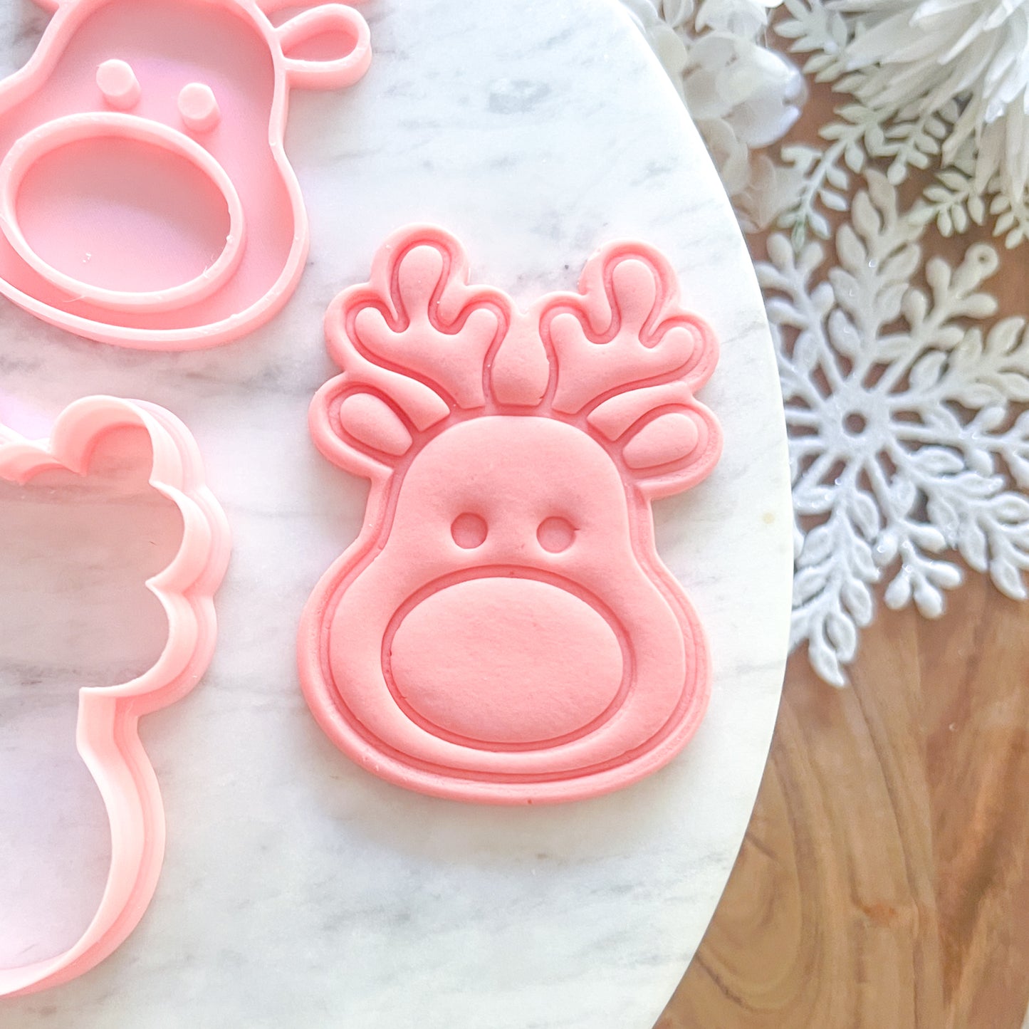 "Cute Rudolf" Cookie Cutter & Stamp