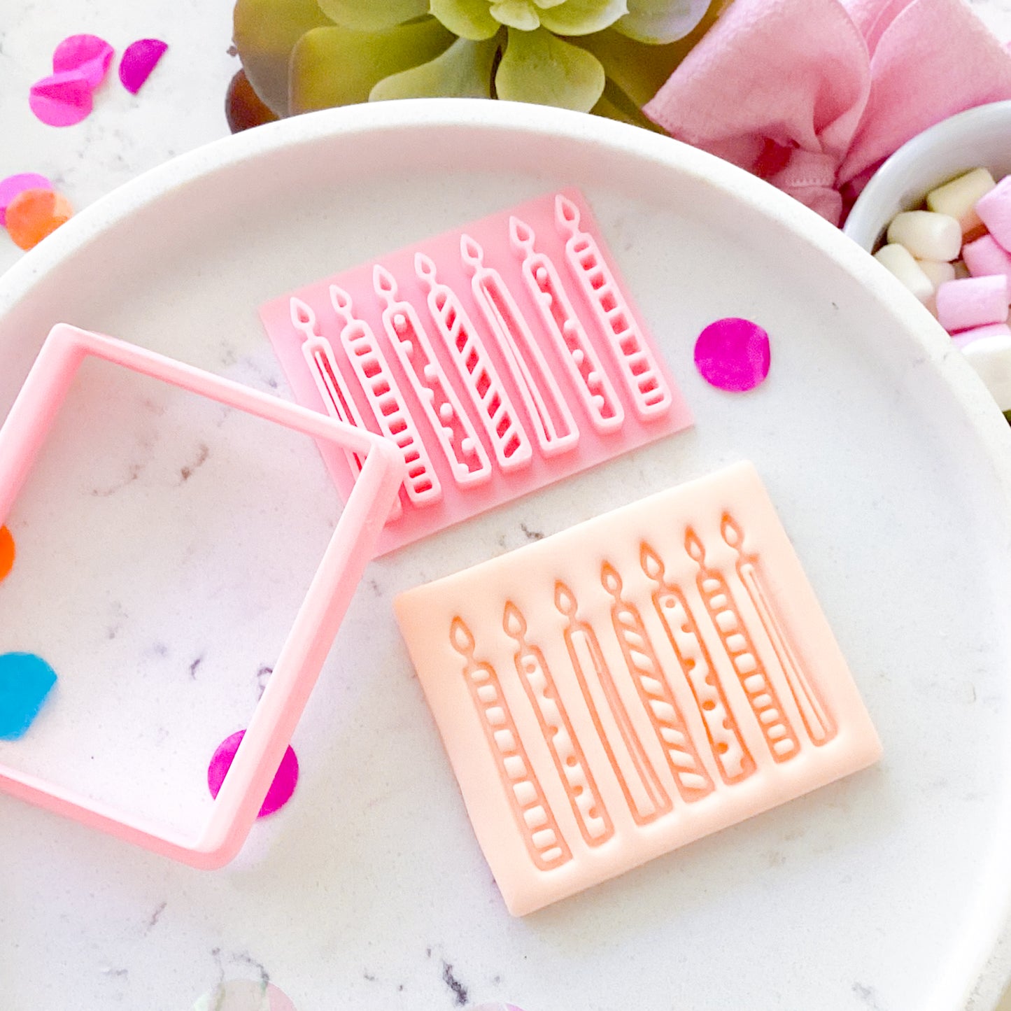 "Birthday Candles" - Cookie Stamp & Cutter Set