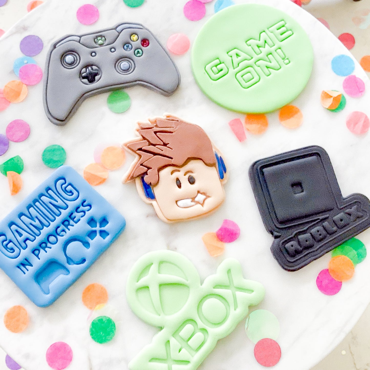 "Gaming In Progress" Cookie Cutter & Stamp