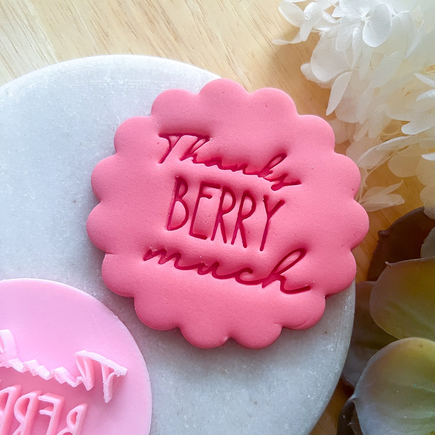 "Thanks Berry Much" Fondant Stamp