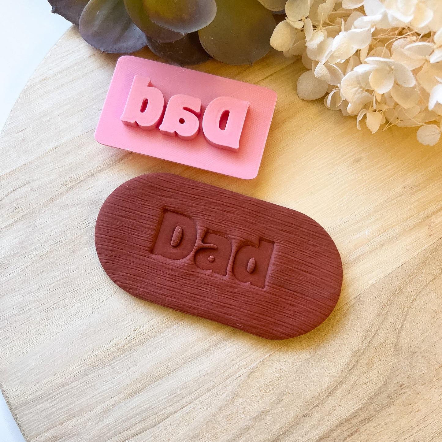 "Dad" Font #2 - Deboss Stamp