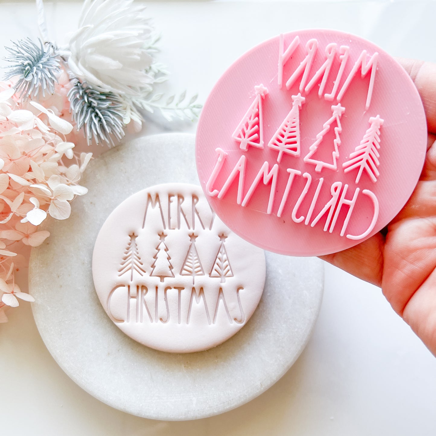 "Merry Christmas #1" Cookie Cutter & Stamp LAST ONE!