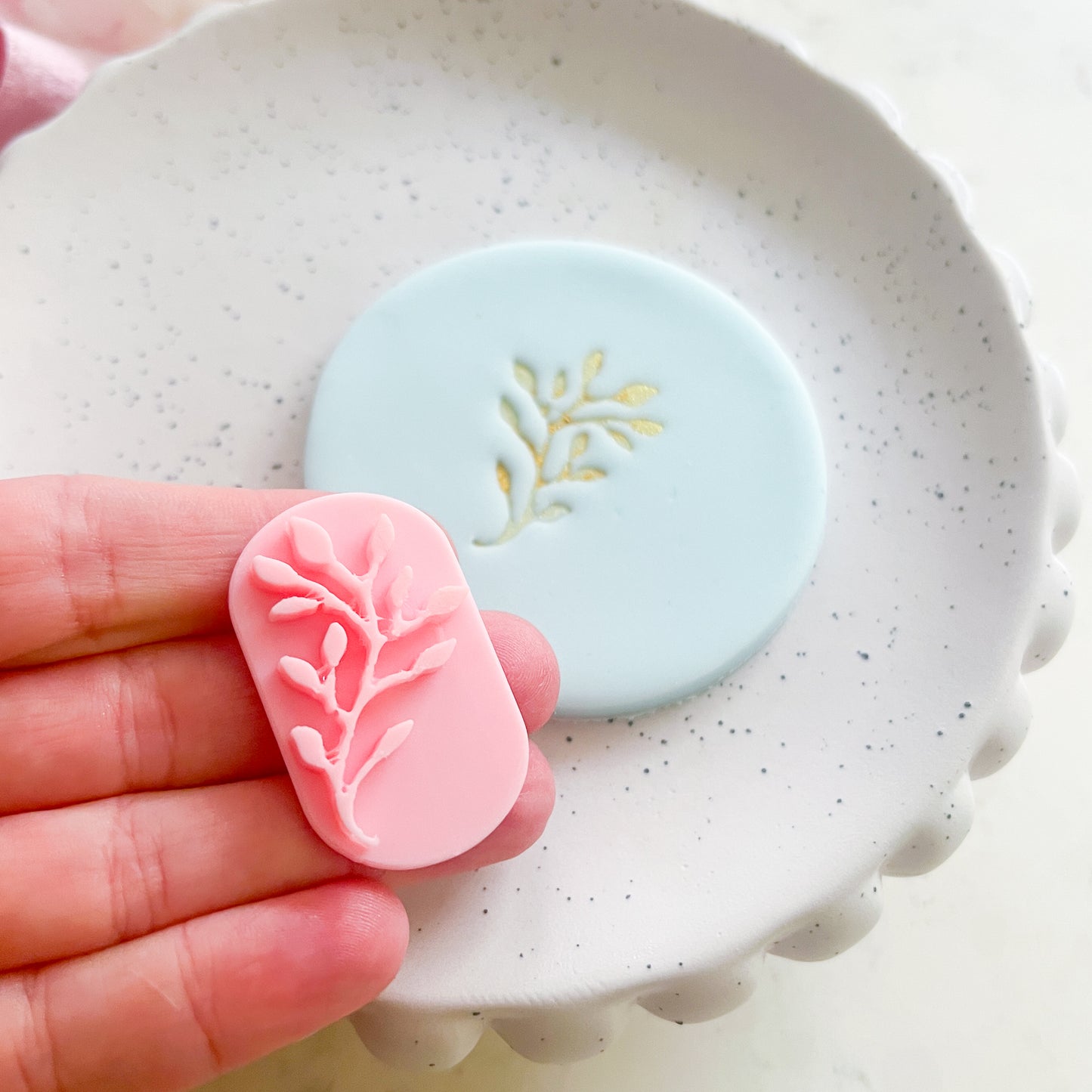 Leaf #3 - Fondant Stamp