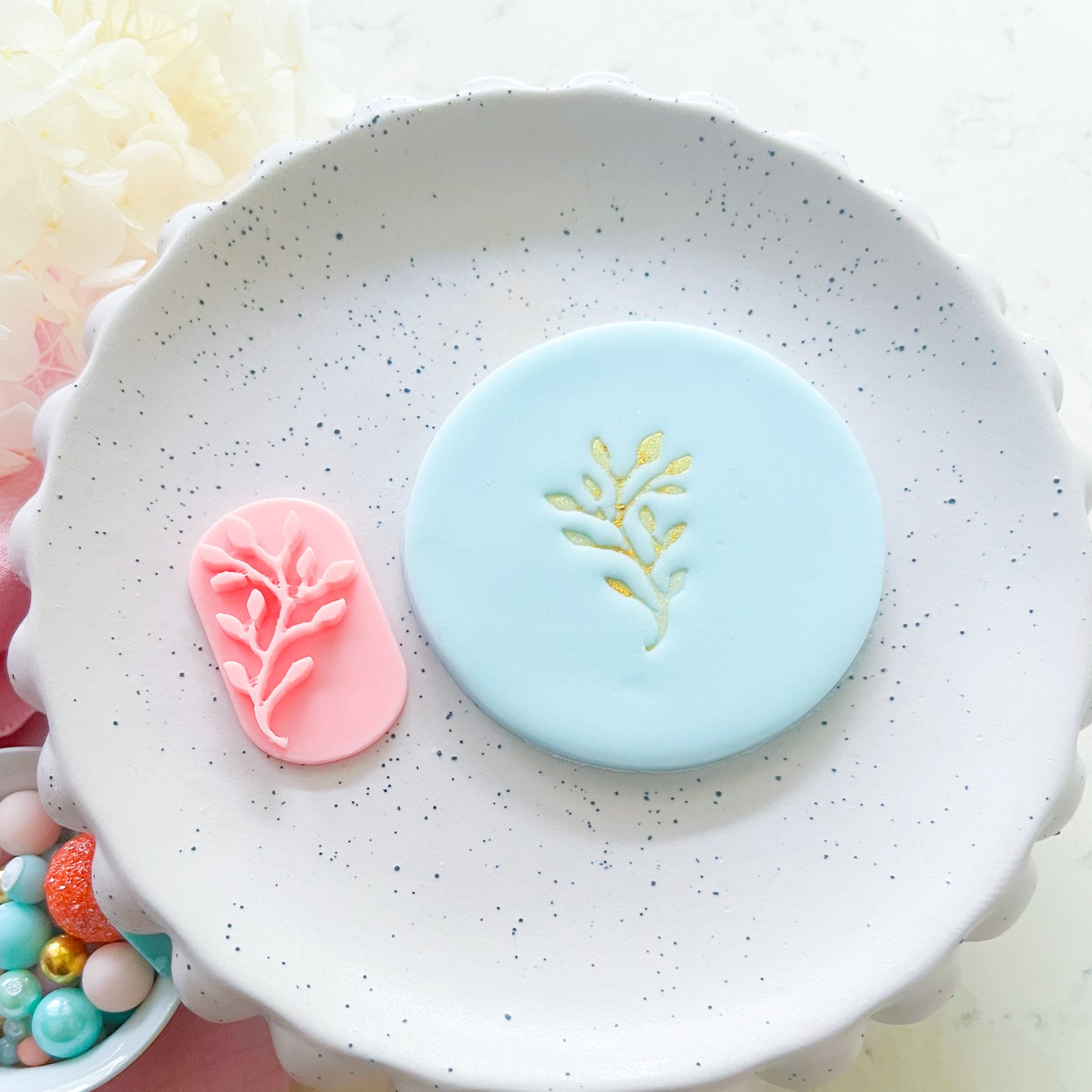 Leaf #3 - Fondant Stamp