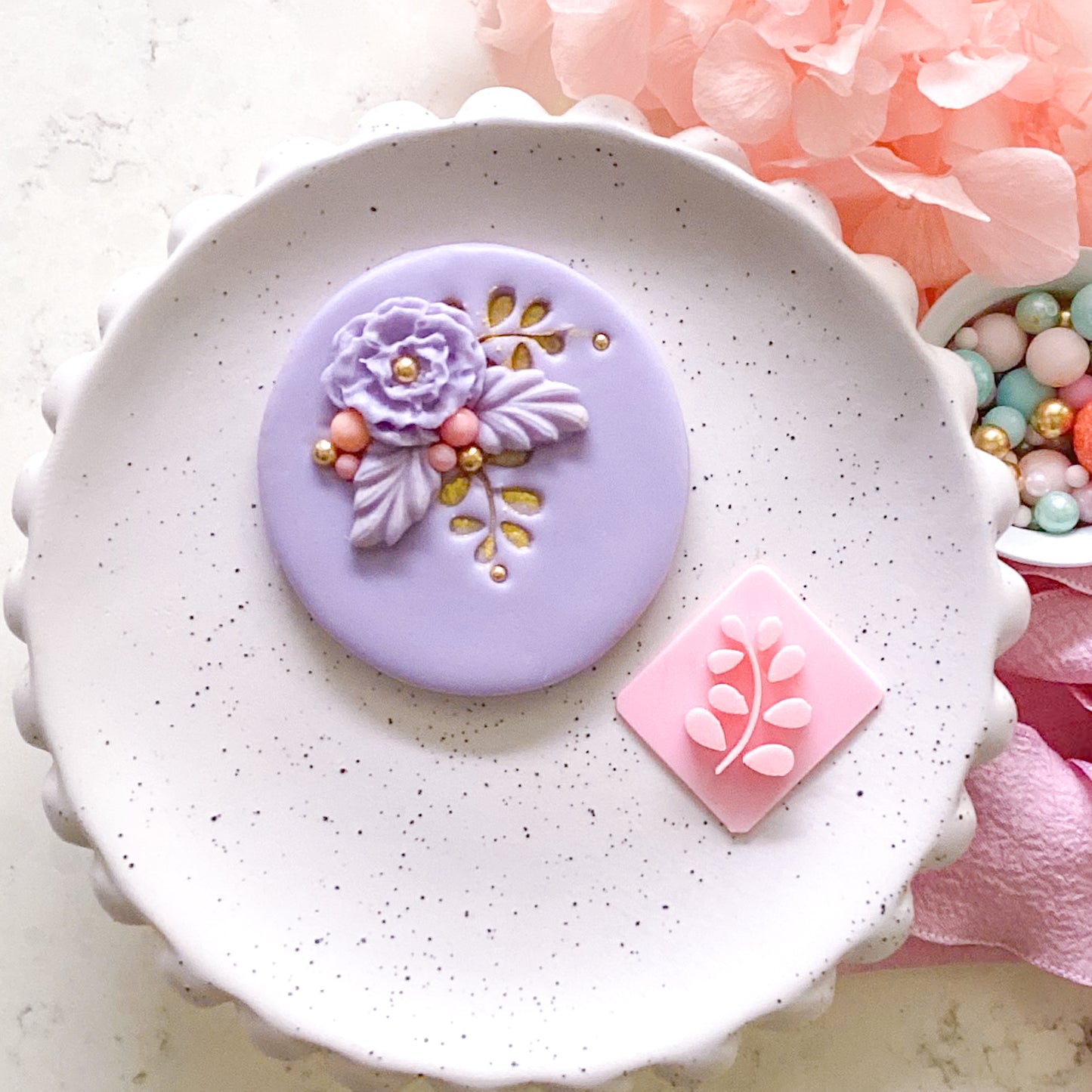 Leaf #4 - Fondant Stamp