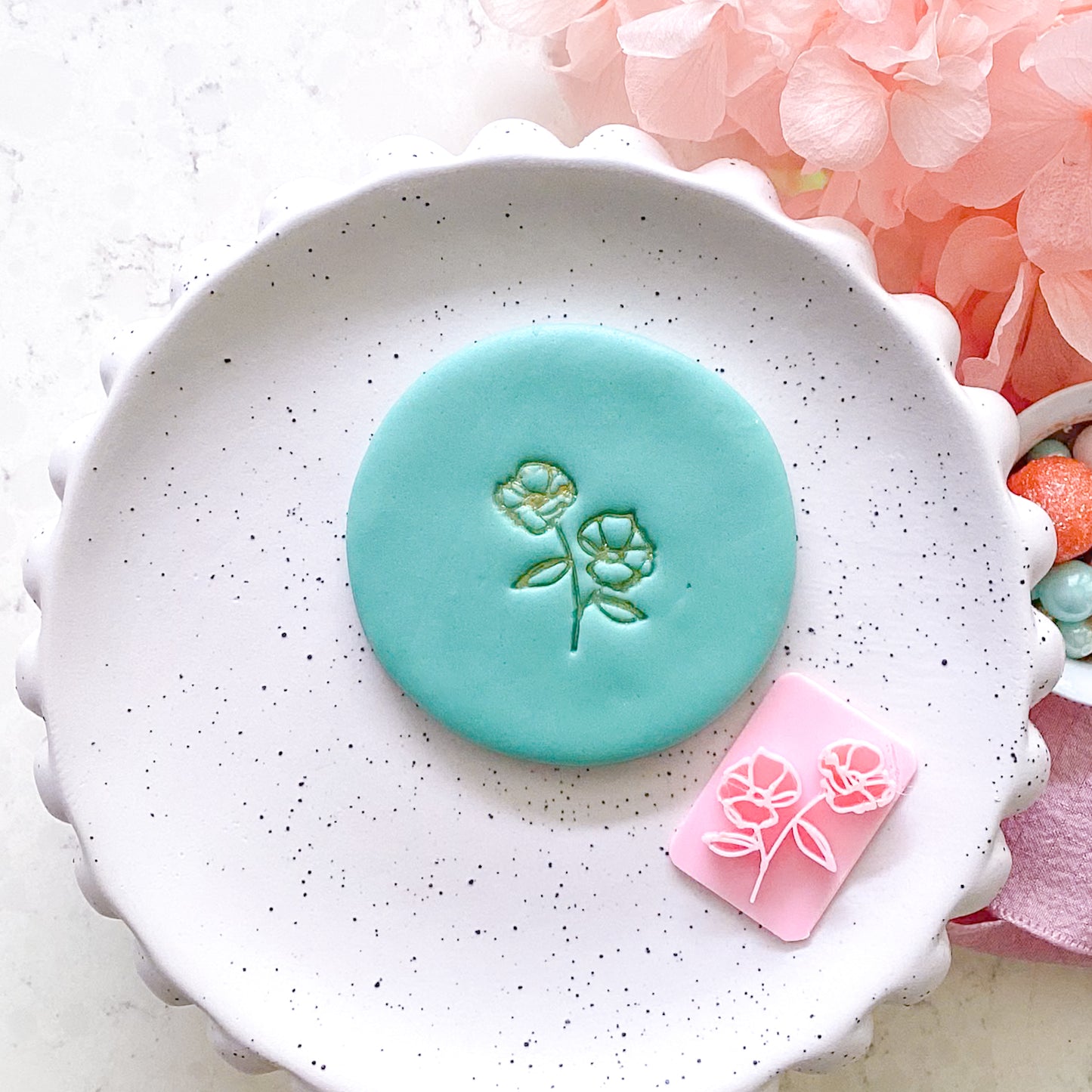 Two Flower - Fondant Stamp
