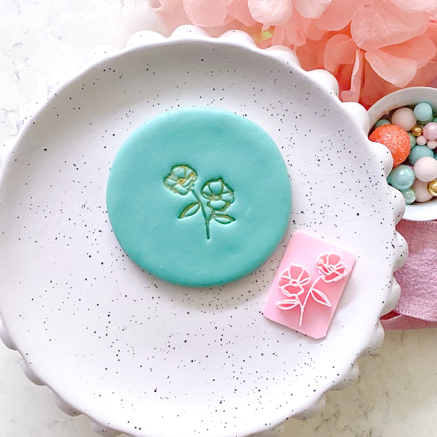 Two Flower - Fondant Stamp