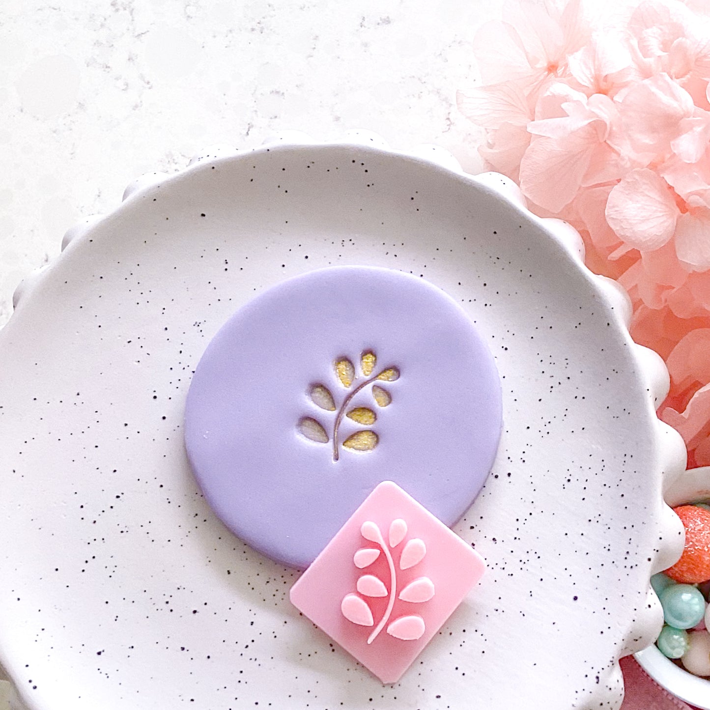 Leaf #4 - Fondant Stamp
