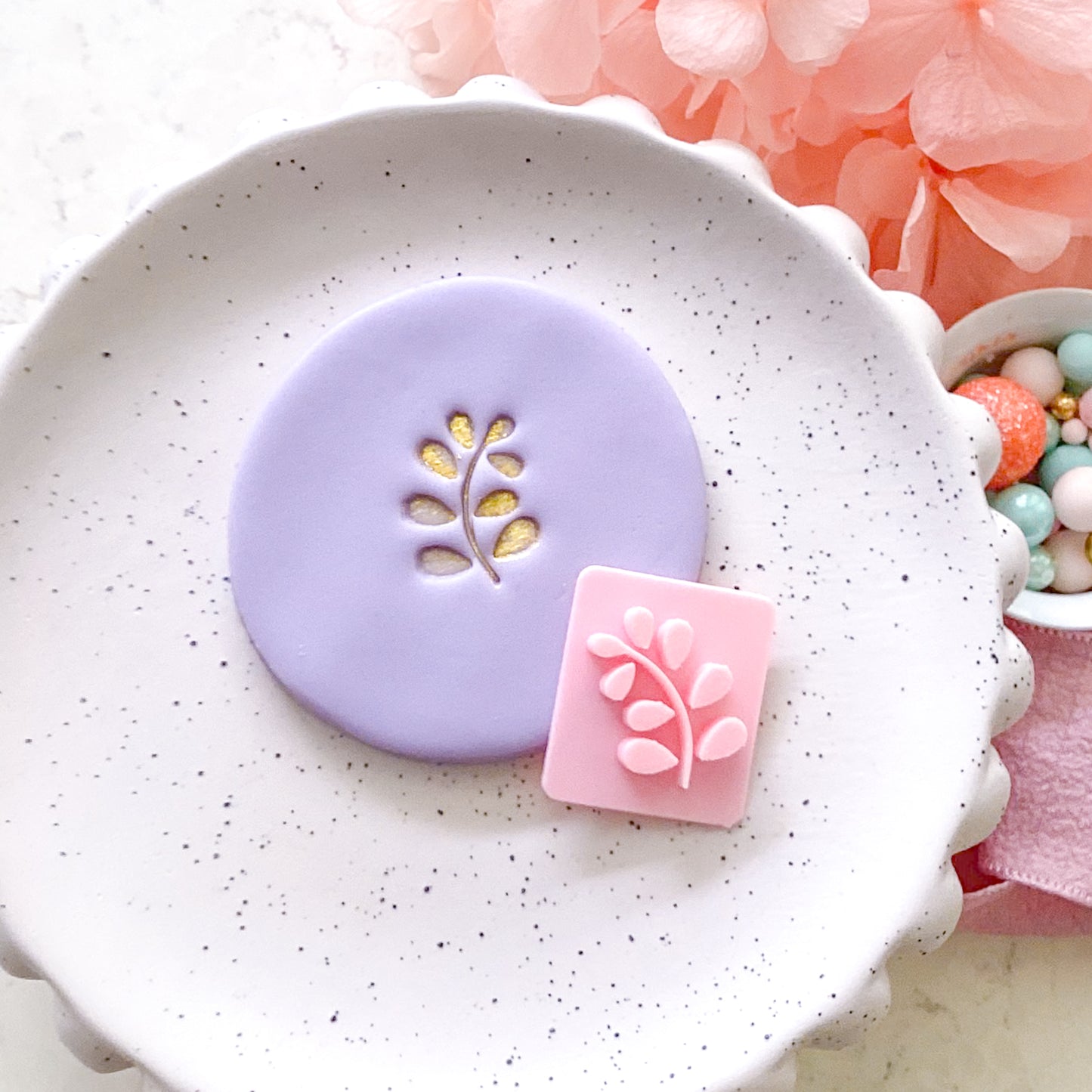 Leaf #4 - Fondant Stamp