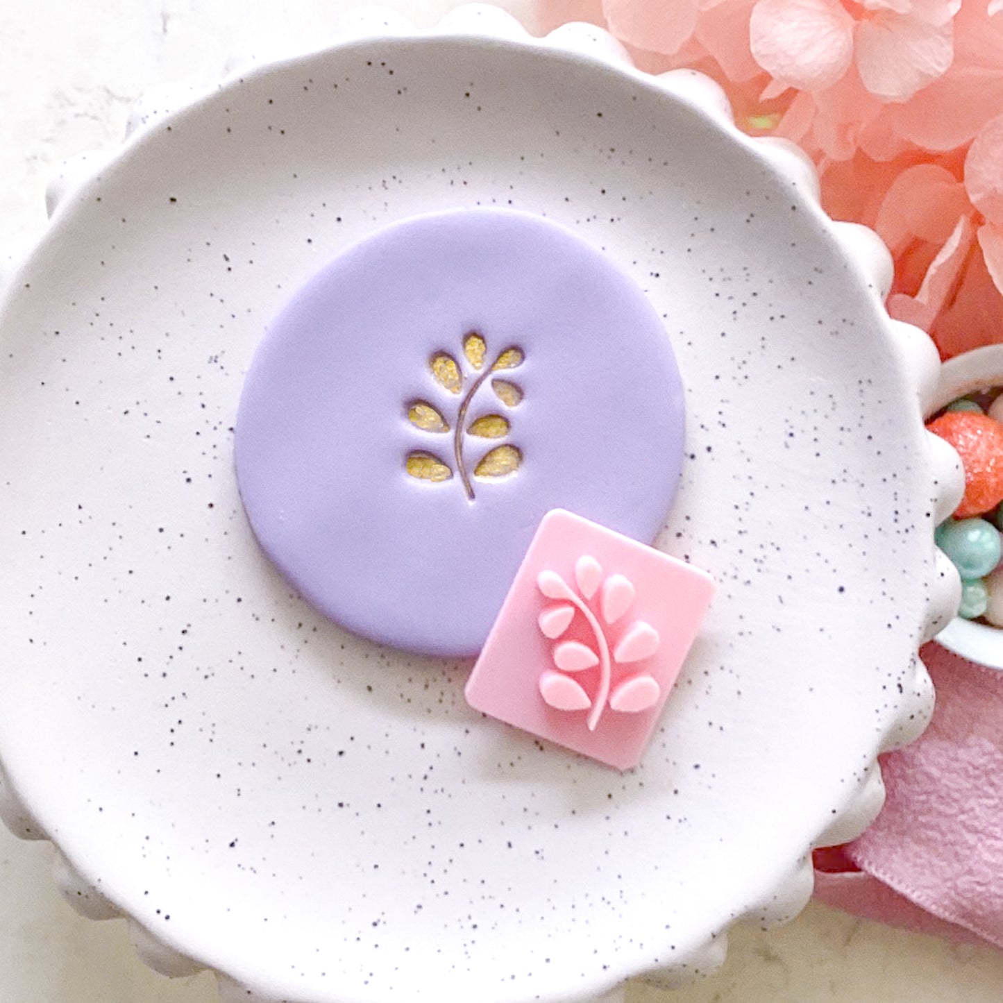 Leaf #4 - Fondant Stamp