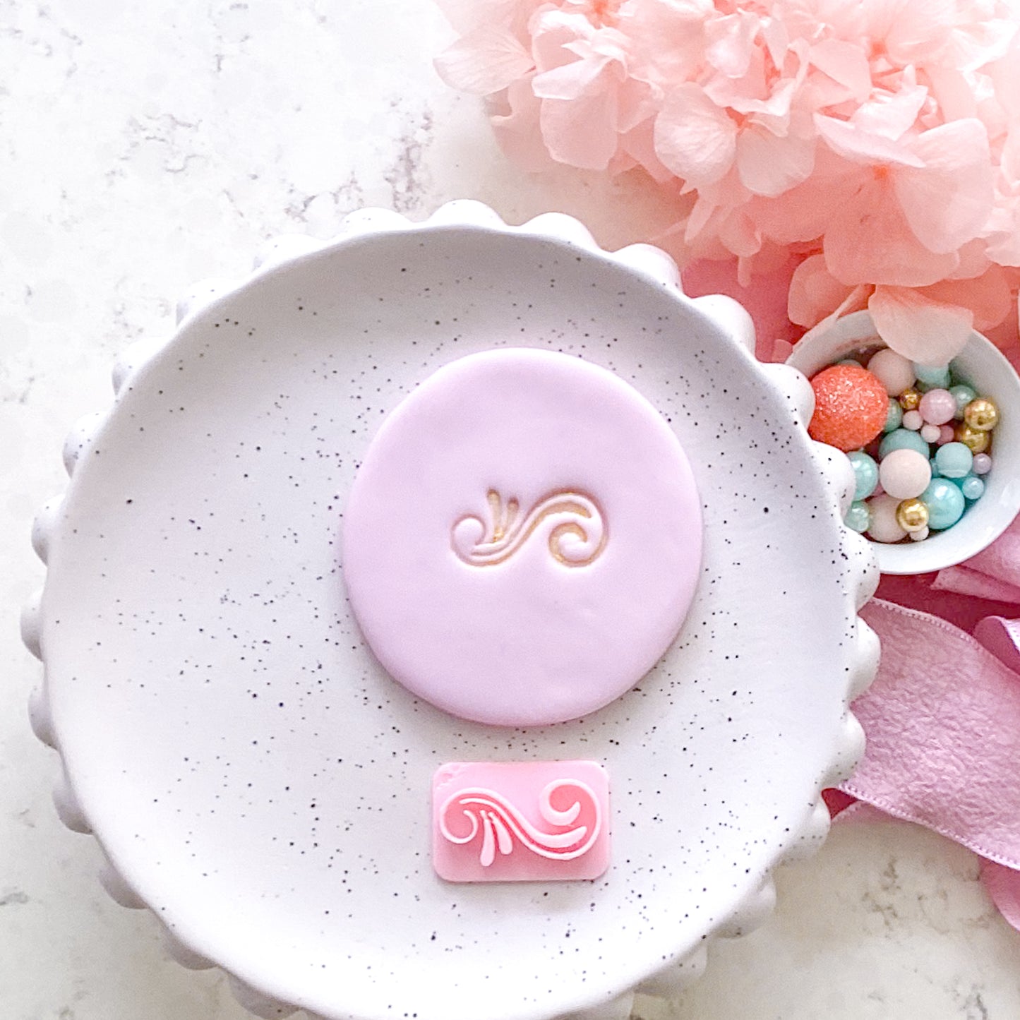 Flourish #2 - Fondant Stamp