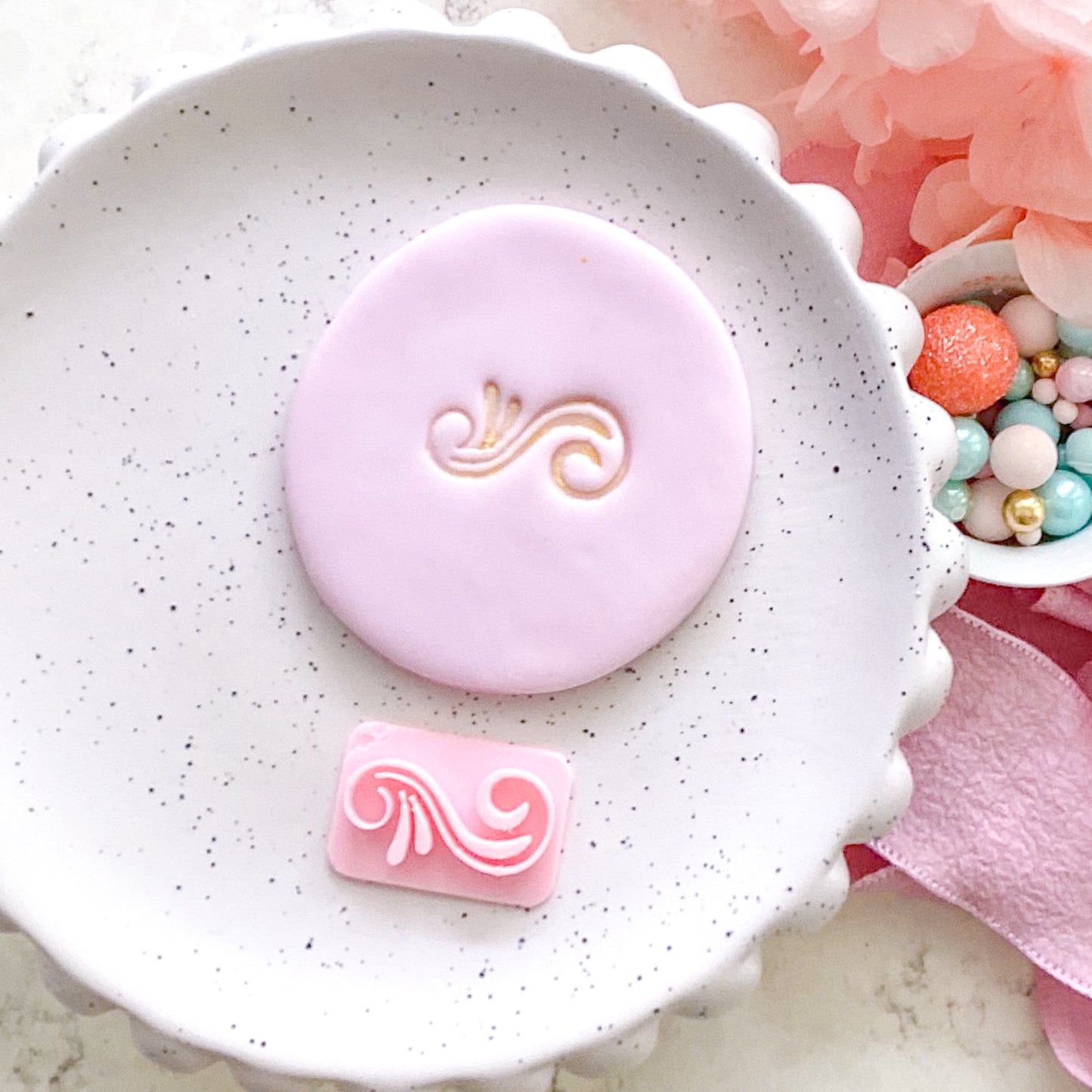 Flourish #2 - Fondant Stamp