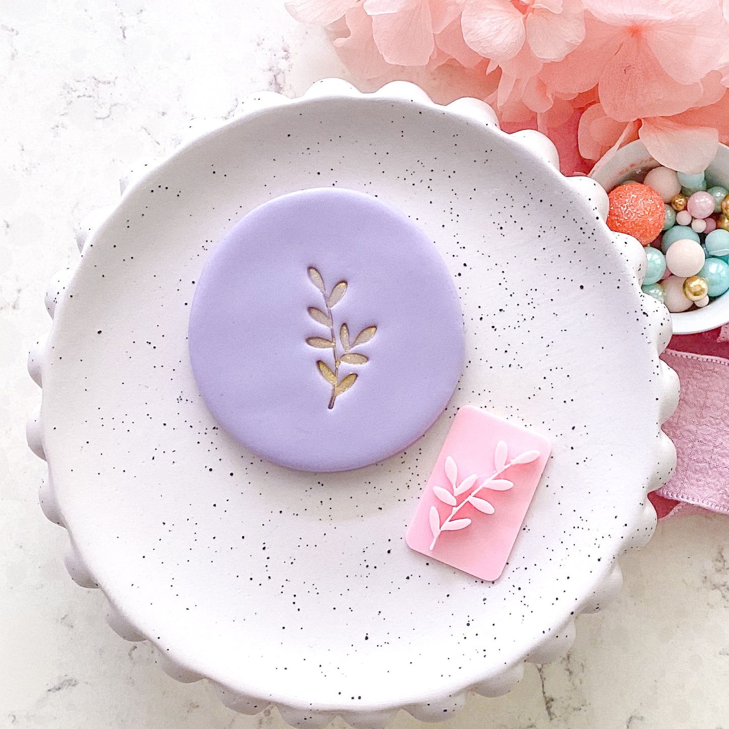Leaf #6 - Fondant Stamp