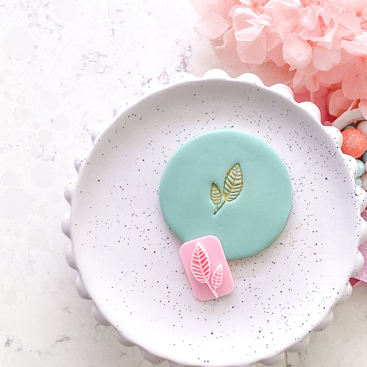 Leaf #5 - Fondant Stamp