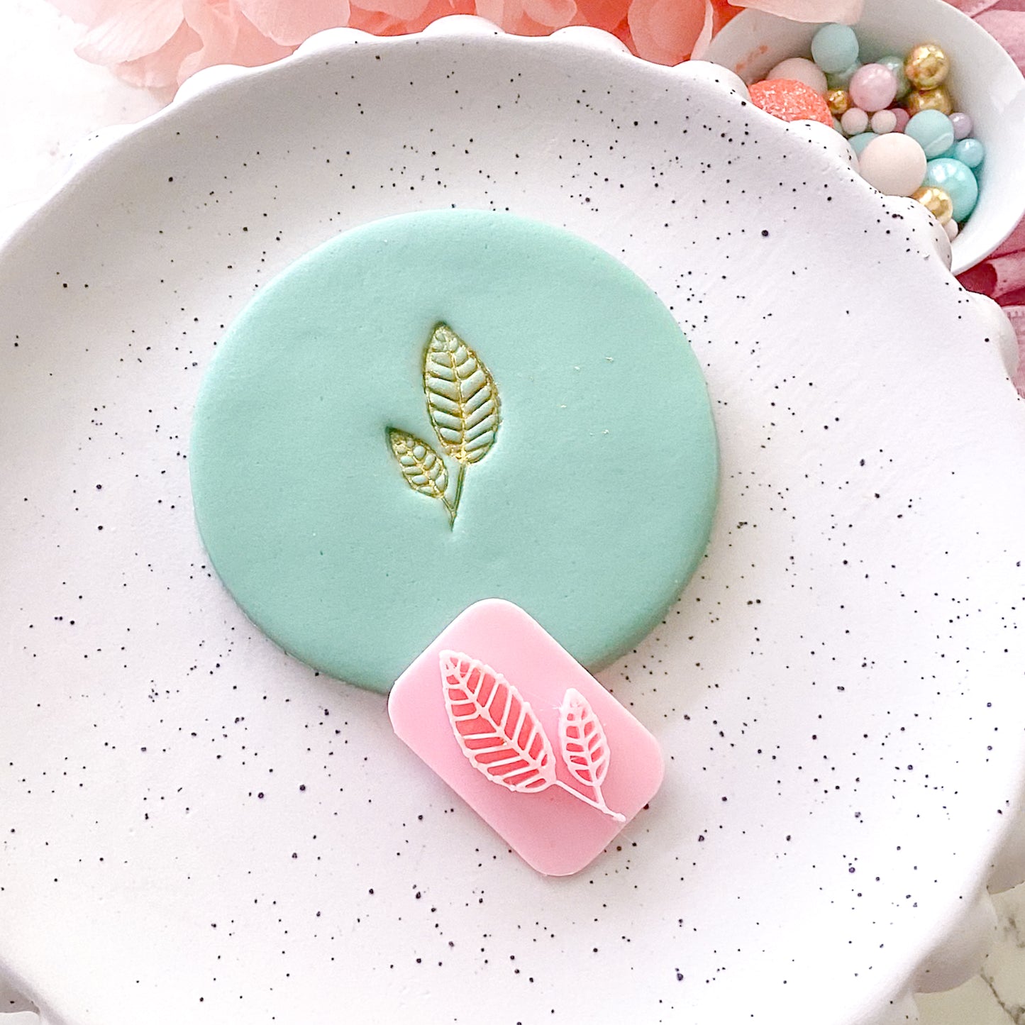 Leaf #5 - Fondant Stamp