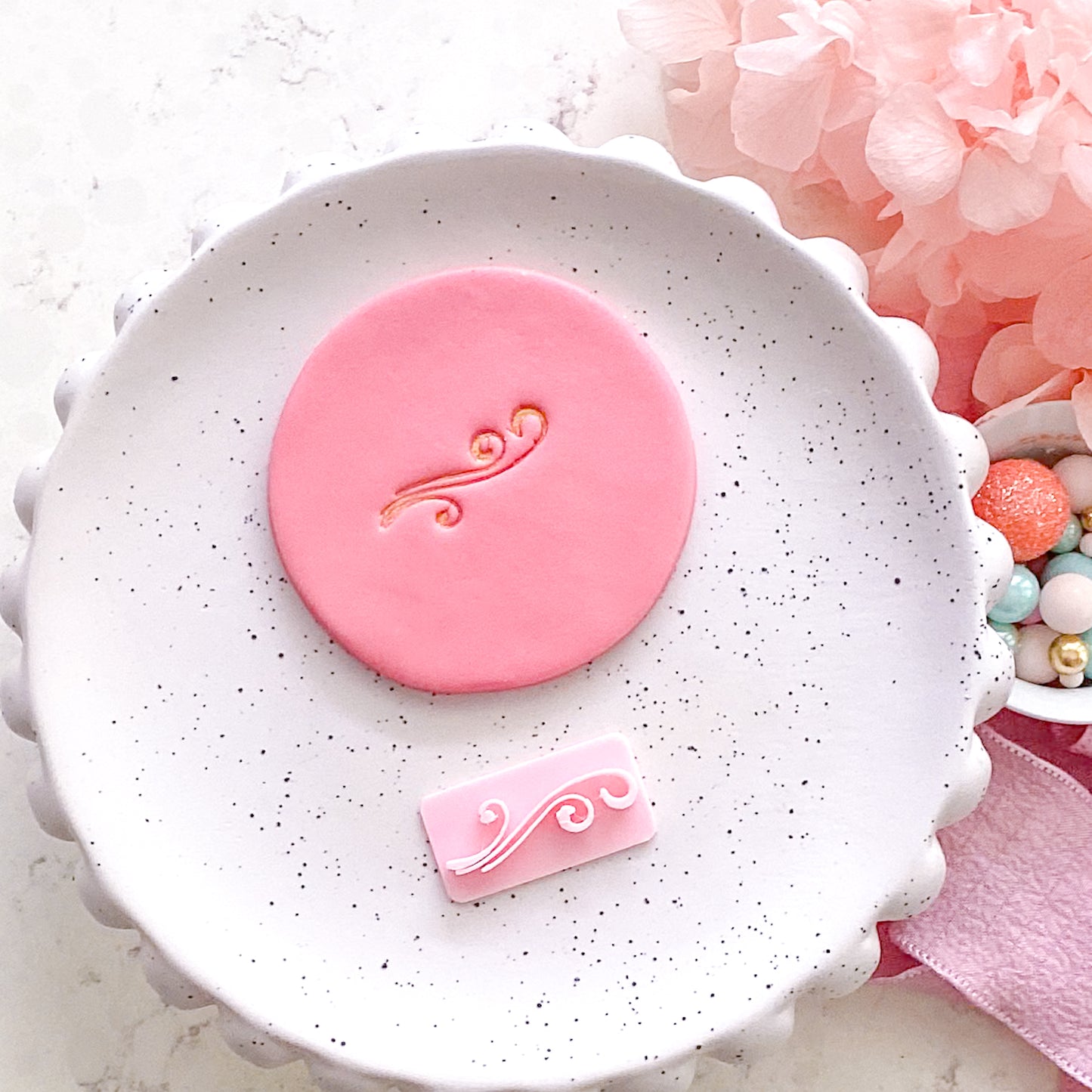 Flourish #1 - Fondant Stamp