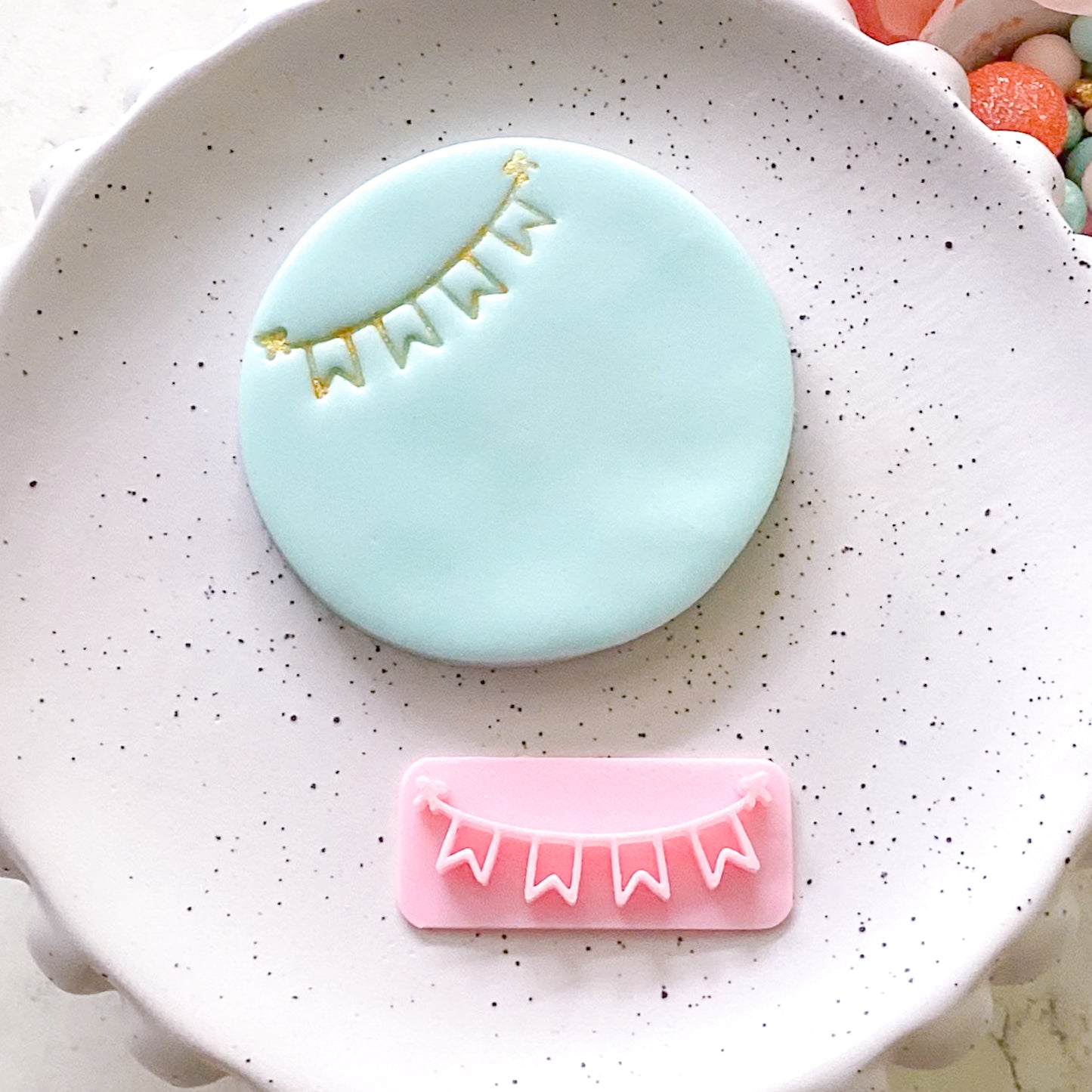 Flag Bunting - Fondant Stamp