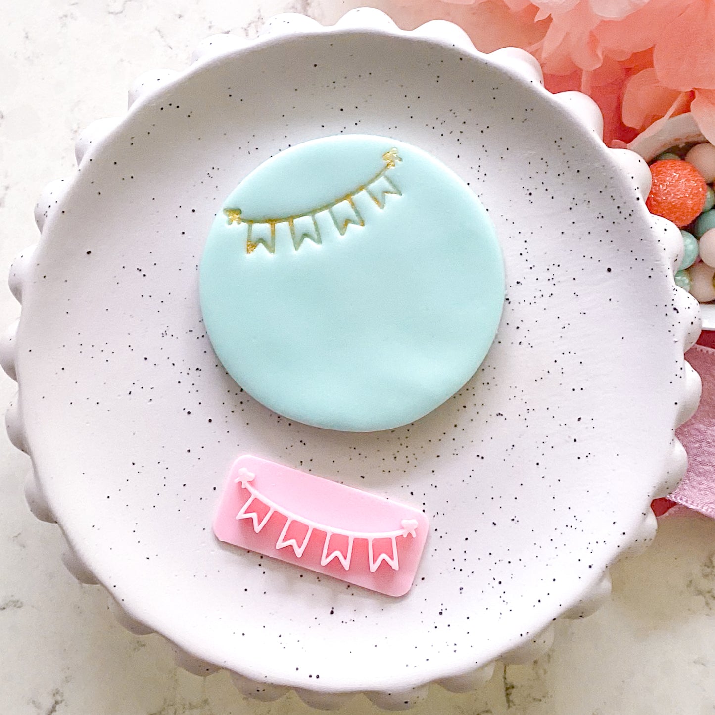 Flag Bunting - Fondant Stamp