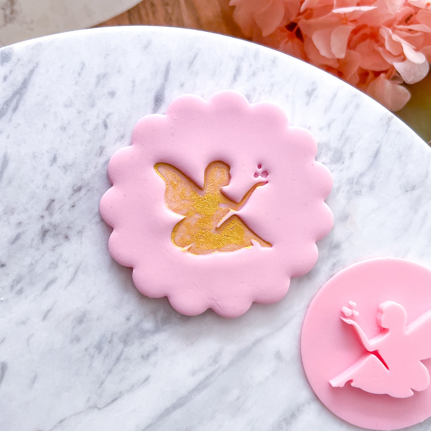 "Fairy Sitting" Fondant Stamp