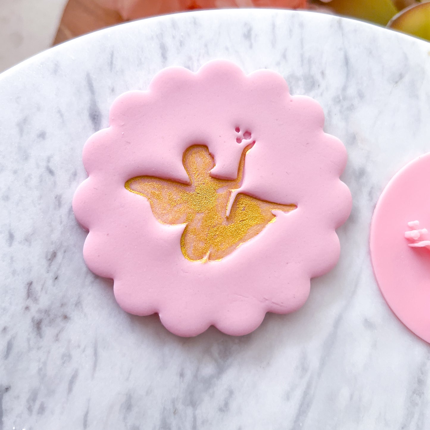 "Fairy Sitting" Fondant Stamp