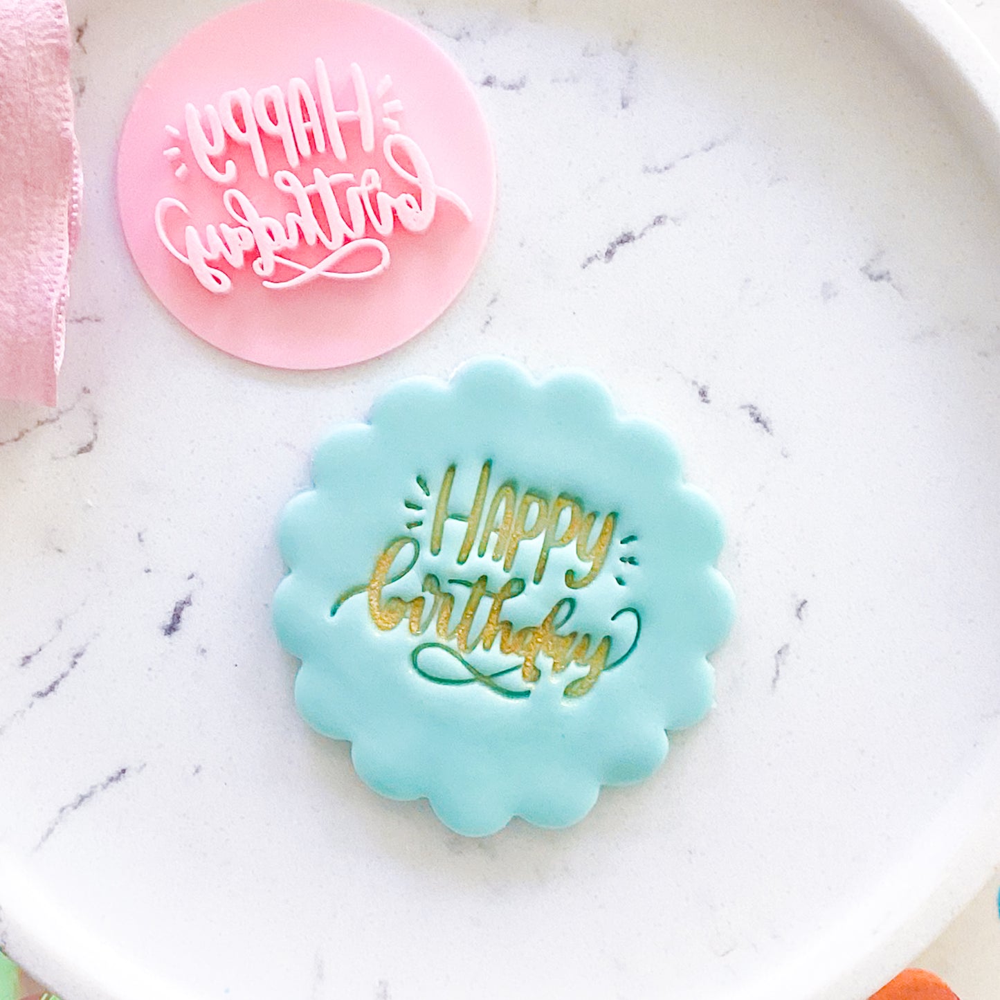 Happy Birthday Font #5 - Stamp