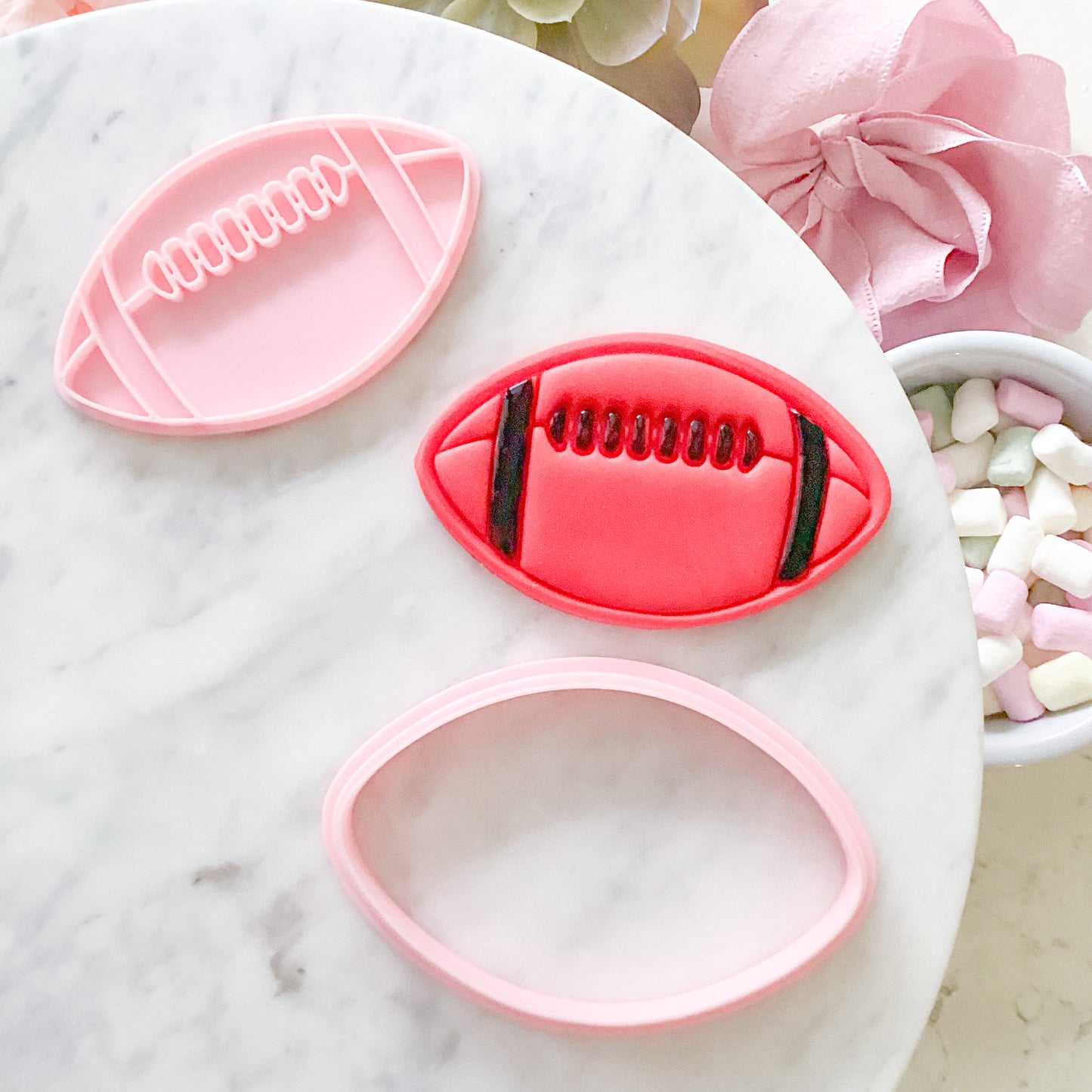 "Football" - Cookie Cutter & Stamp