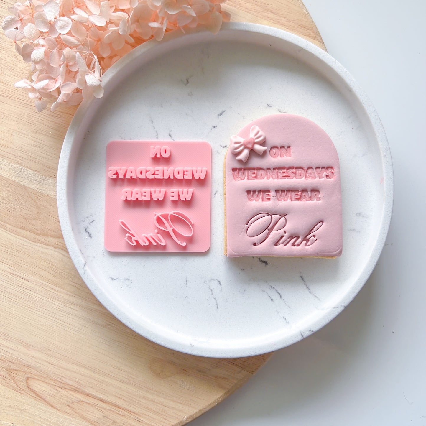 "On Wednesdays We Wear Pink" - Deboss Stamp LAST ONE!