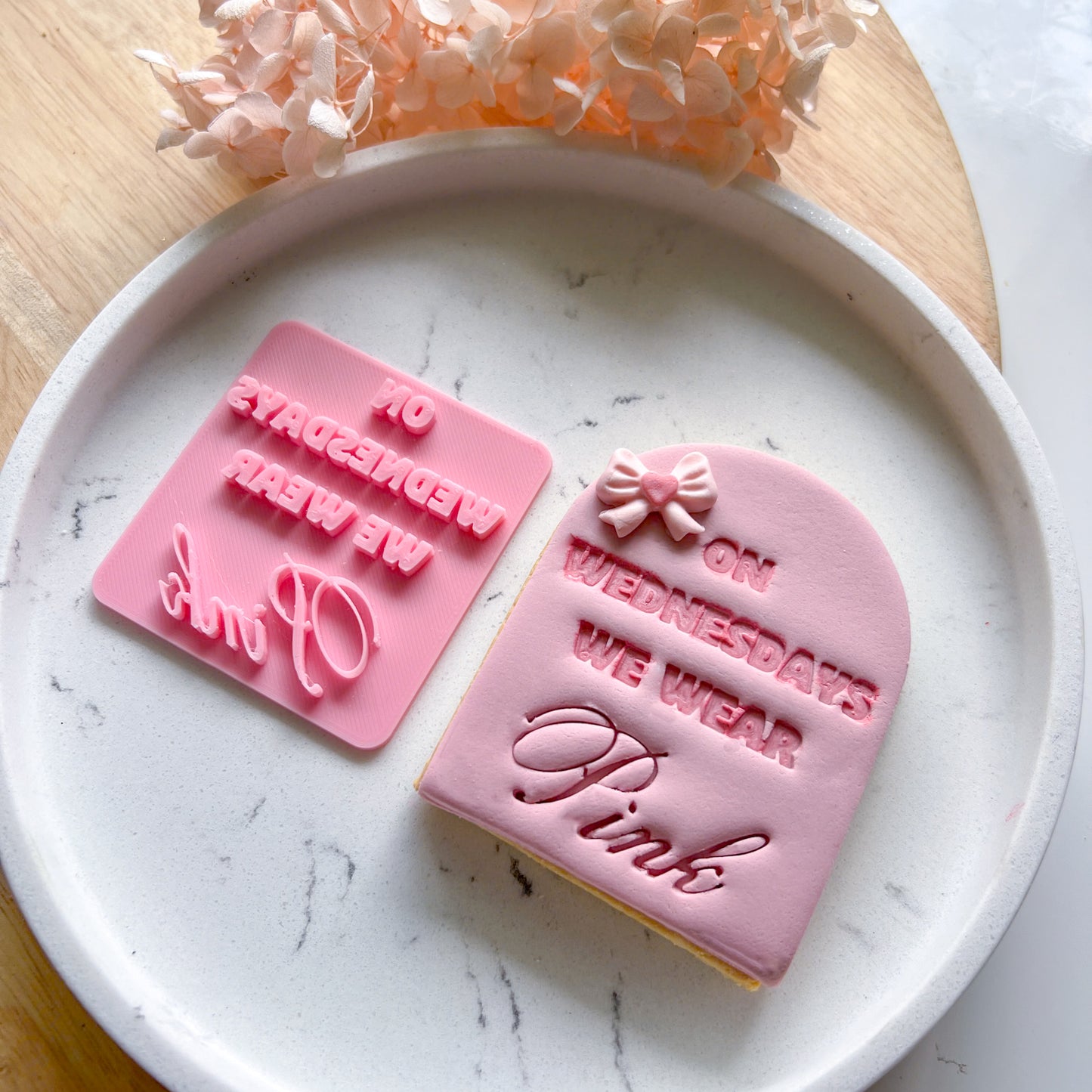 "On Wednesdays We Wear Pink" - Deboss Stamp LAST ONE!