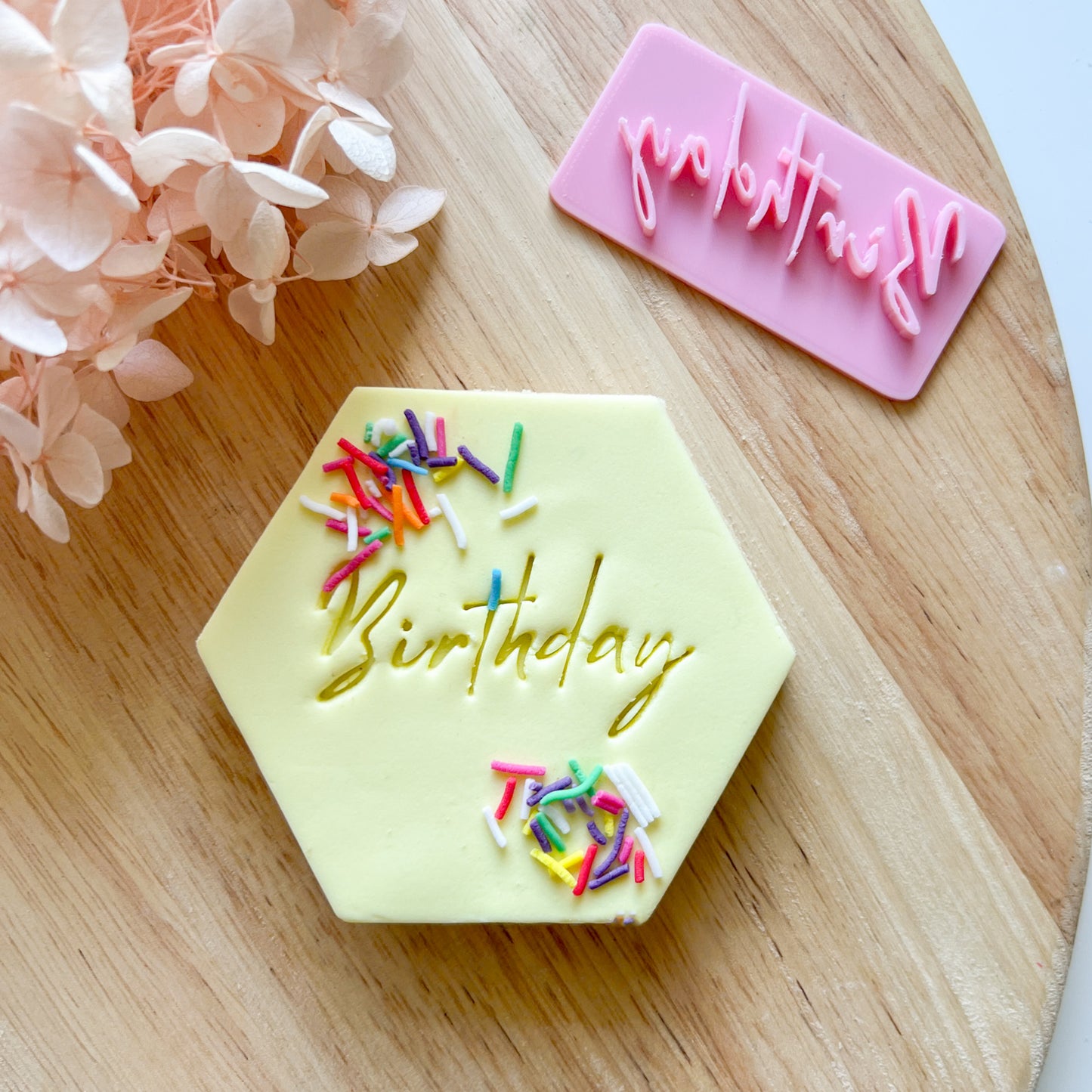 "Birthday" Font #2 - Deboss Stamp