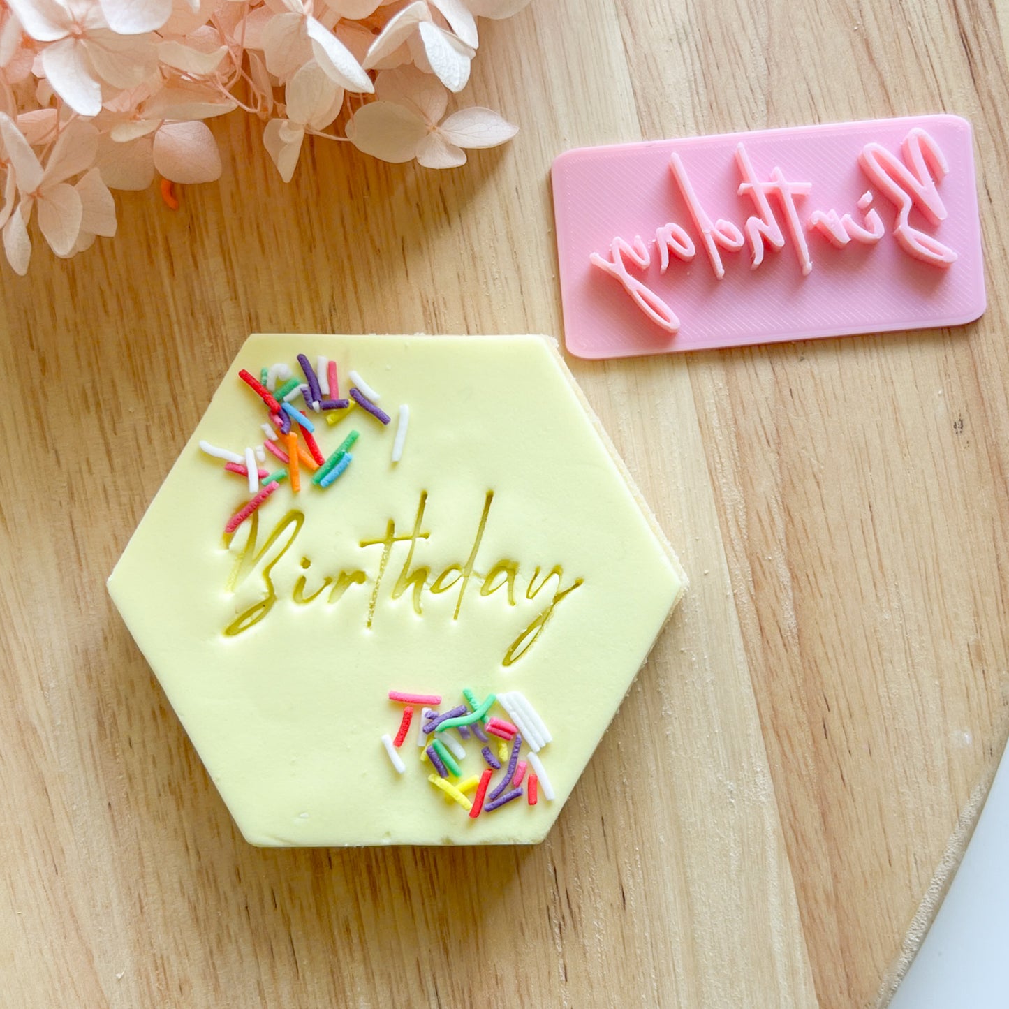 "Birthday" Font #2 - Deboss Stamp