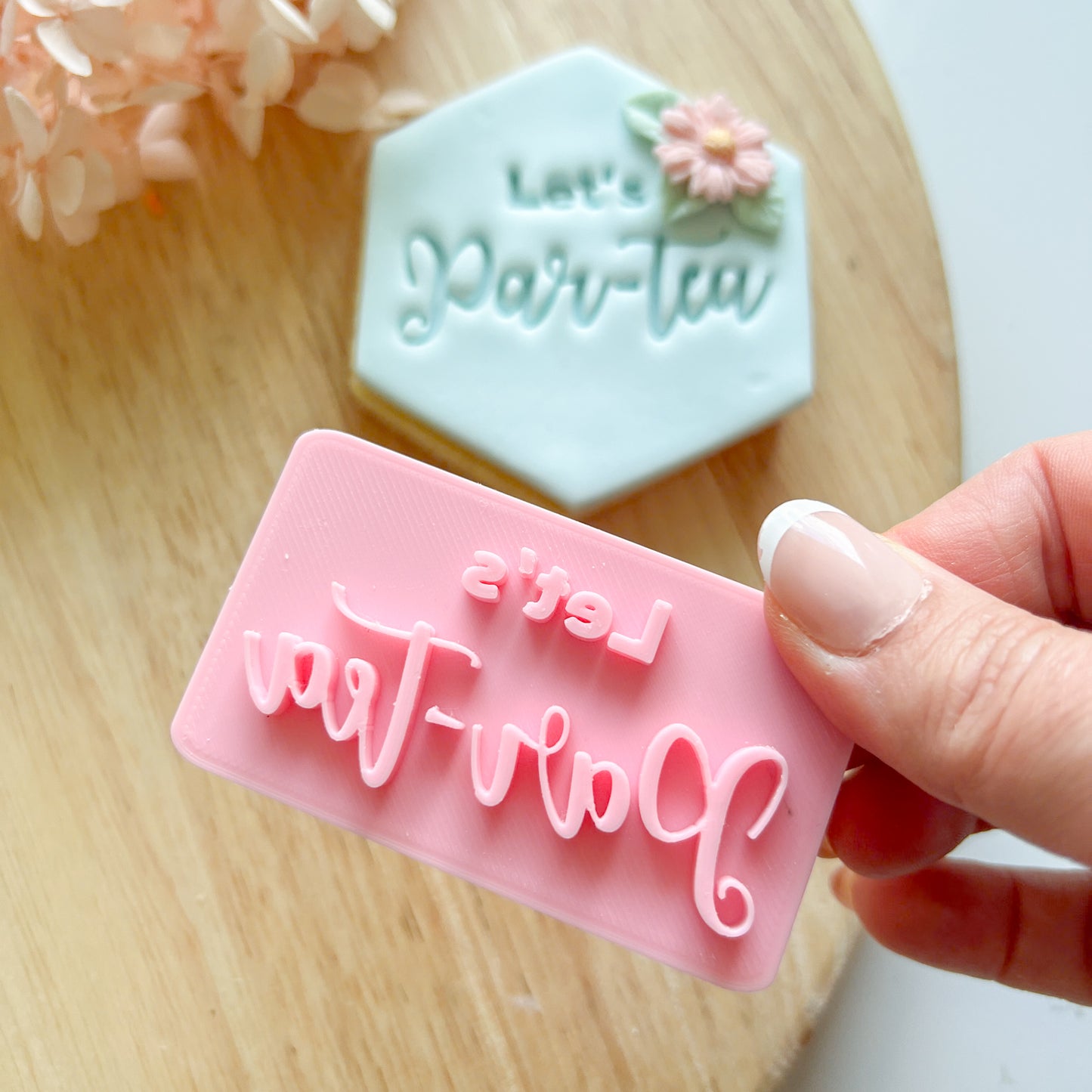 "Let's Par-tee" - Deboss Stamp