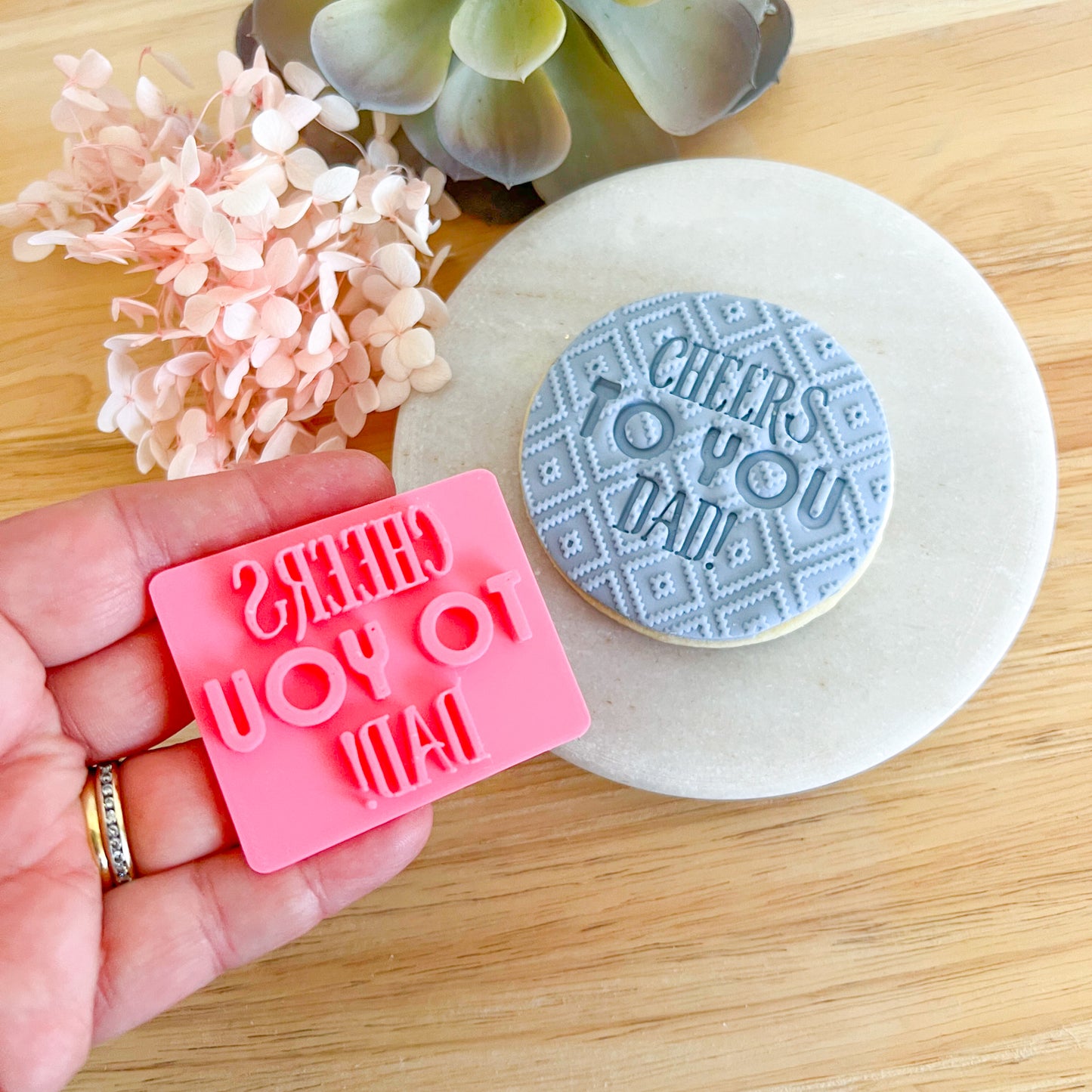 Cheers to You Dad! - Emboss Stamp