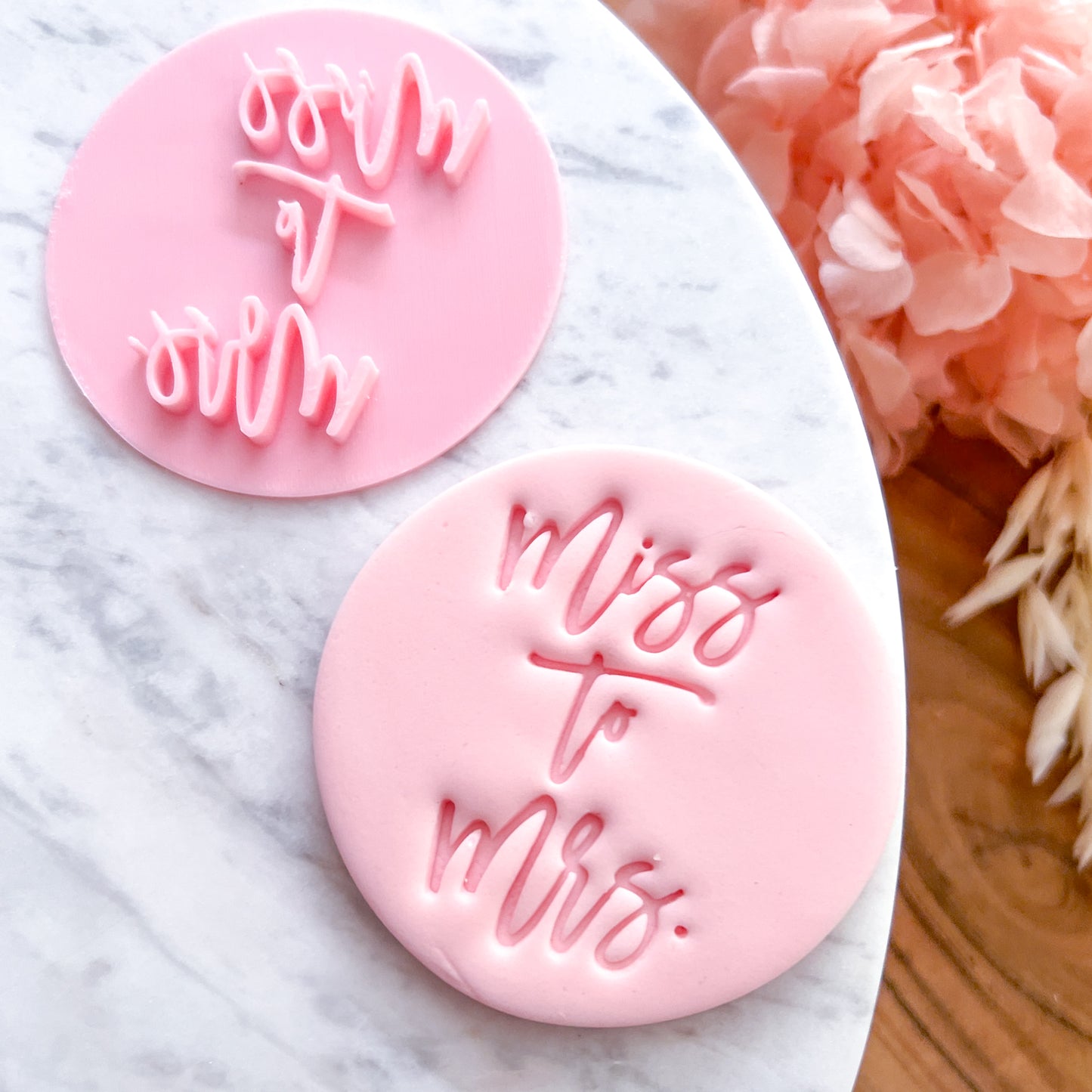 "Miss to Mrs" Fondant Stamp