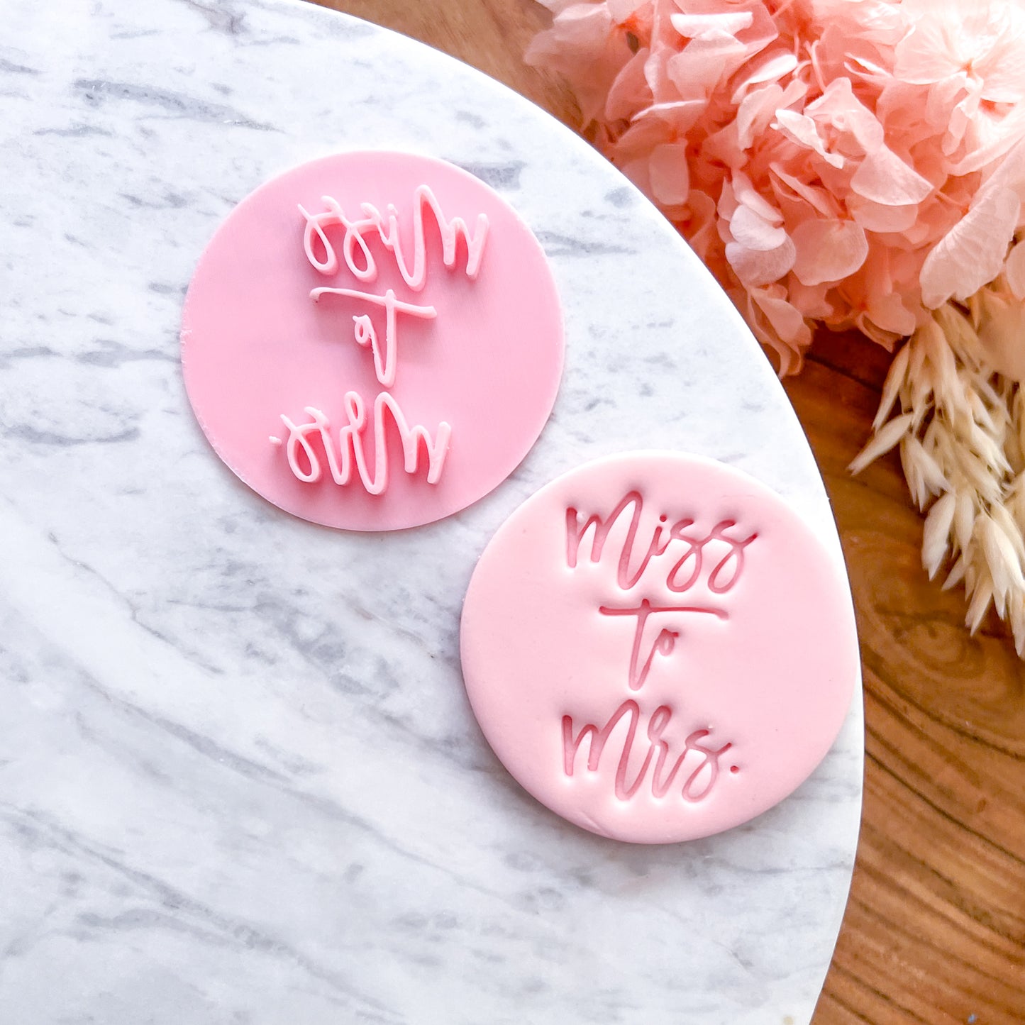 "Miss to Mrs" Fondant Stamp