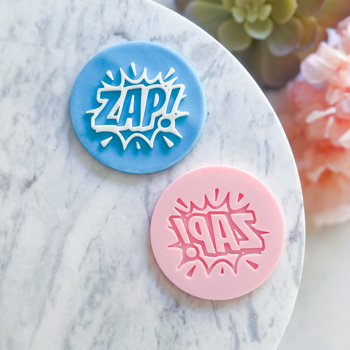 "Zap" Raised Stamp