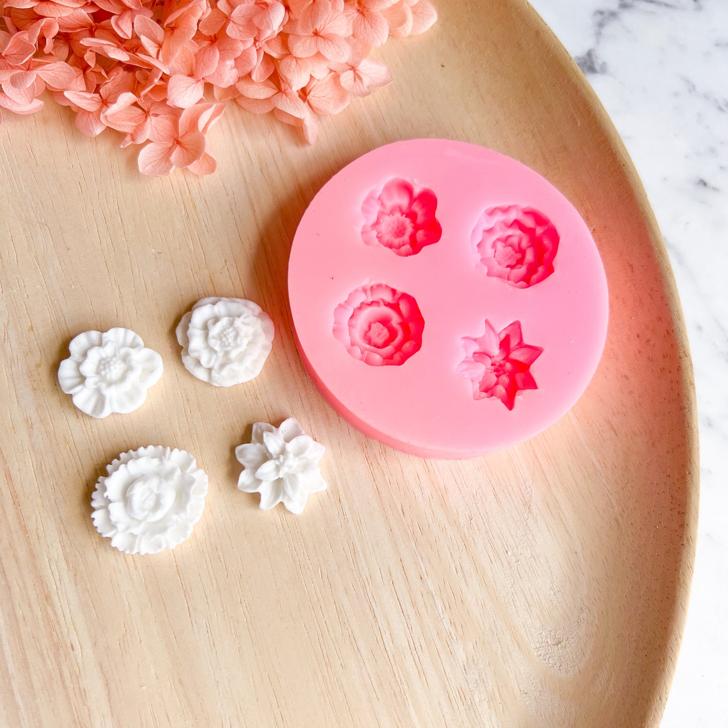 "Four Flowers" Silicone Mould