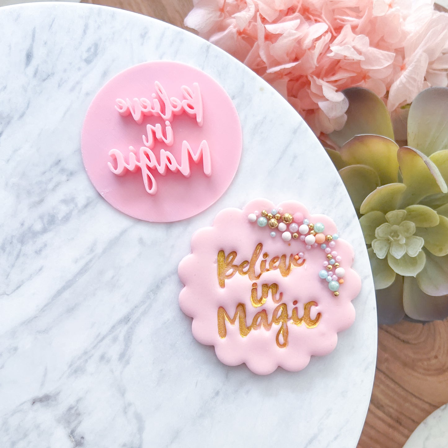 "Believe in Magic" Fondant Stamp
