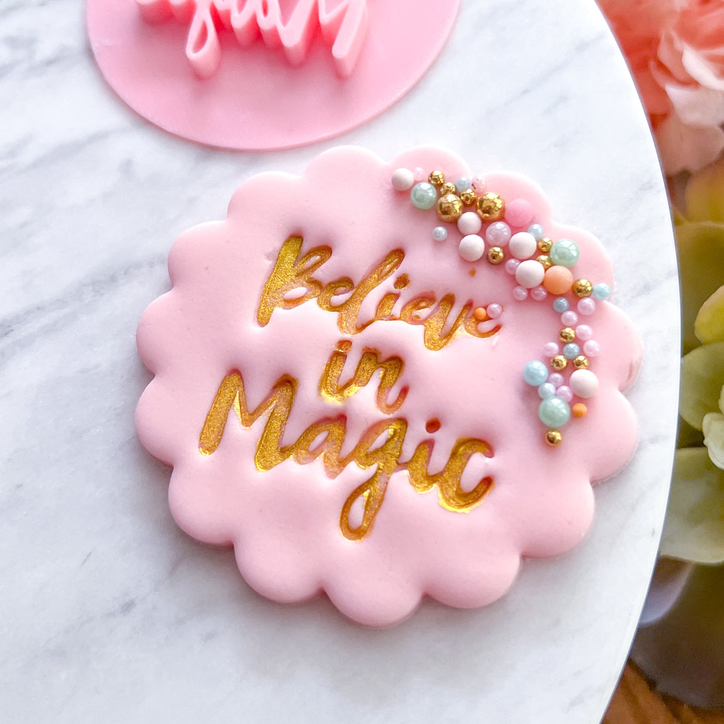 "Believe in Magic" Fondant Stamp