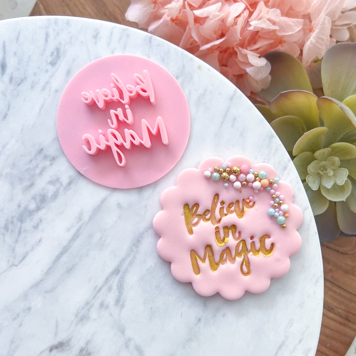 "Believe in Magic" Fondant Stamp