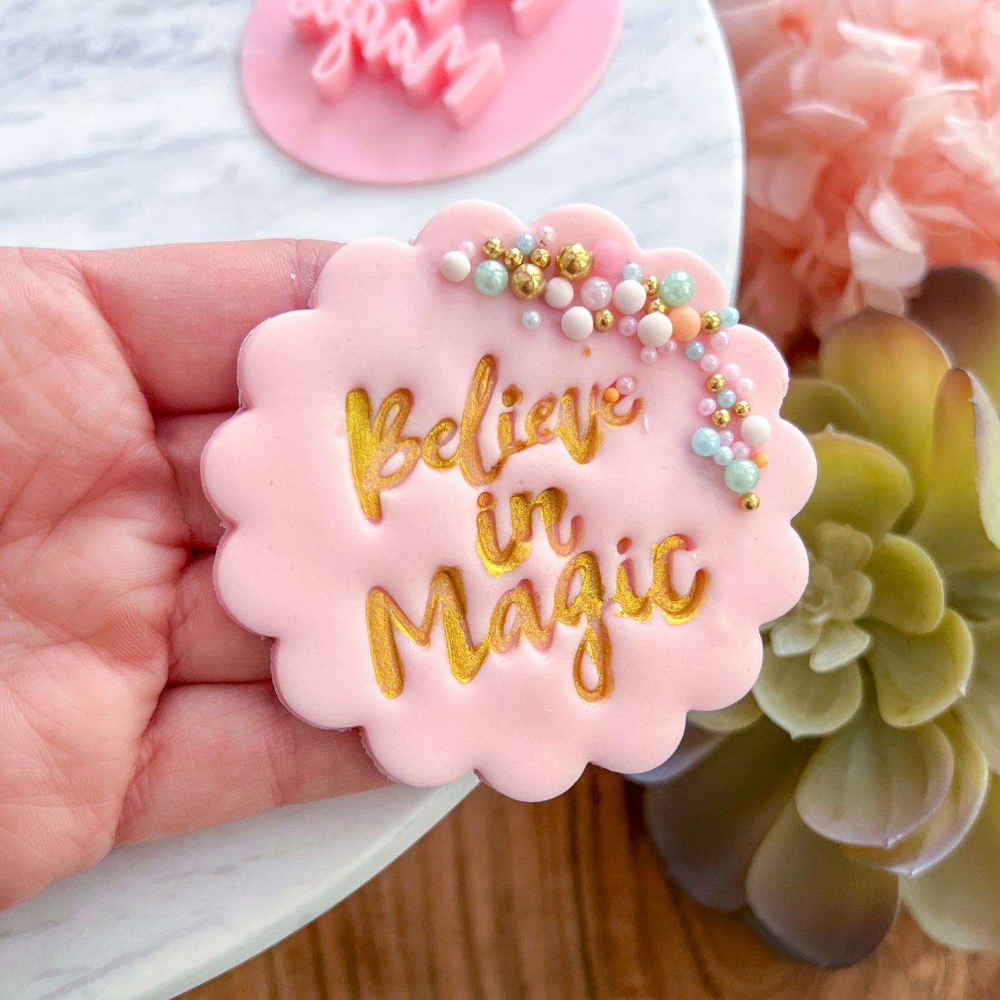 "Believe in Magic" Fondant Stamp