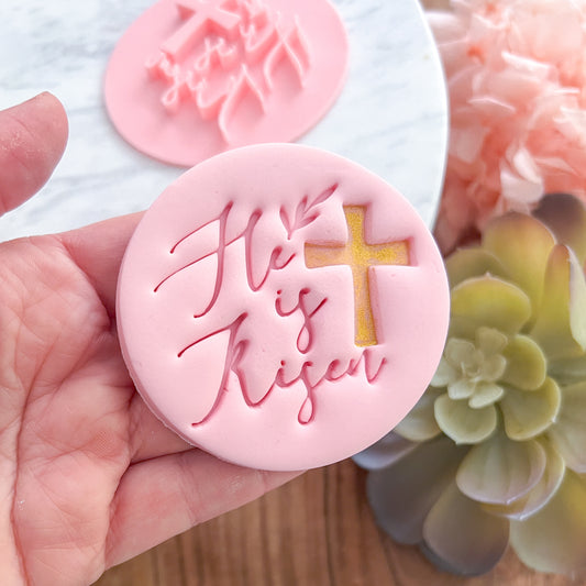 "He Is Risen" Fondant Stamp