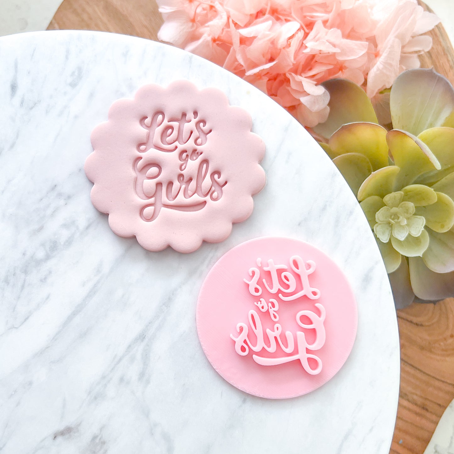 "Let's Go Girls" Fondant Stamp